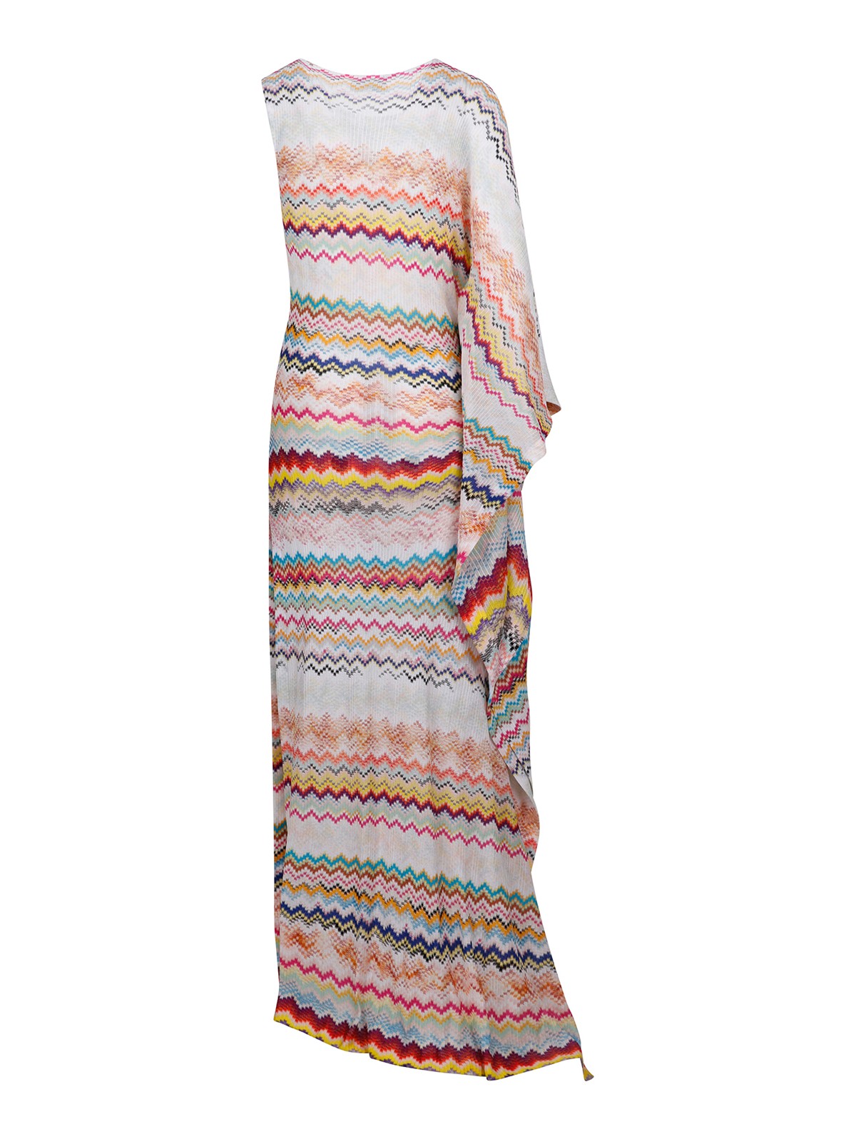 【MISSONI】One-shoulder striped maxi dress マキシドレス Missoni One-shoulder Striped Metallic Crochet-knit Maxi