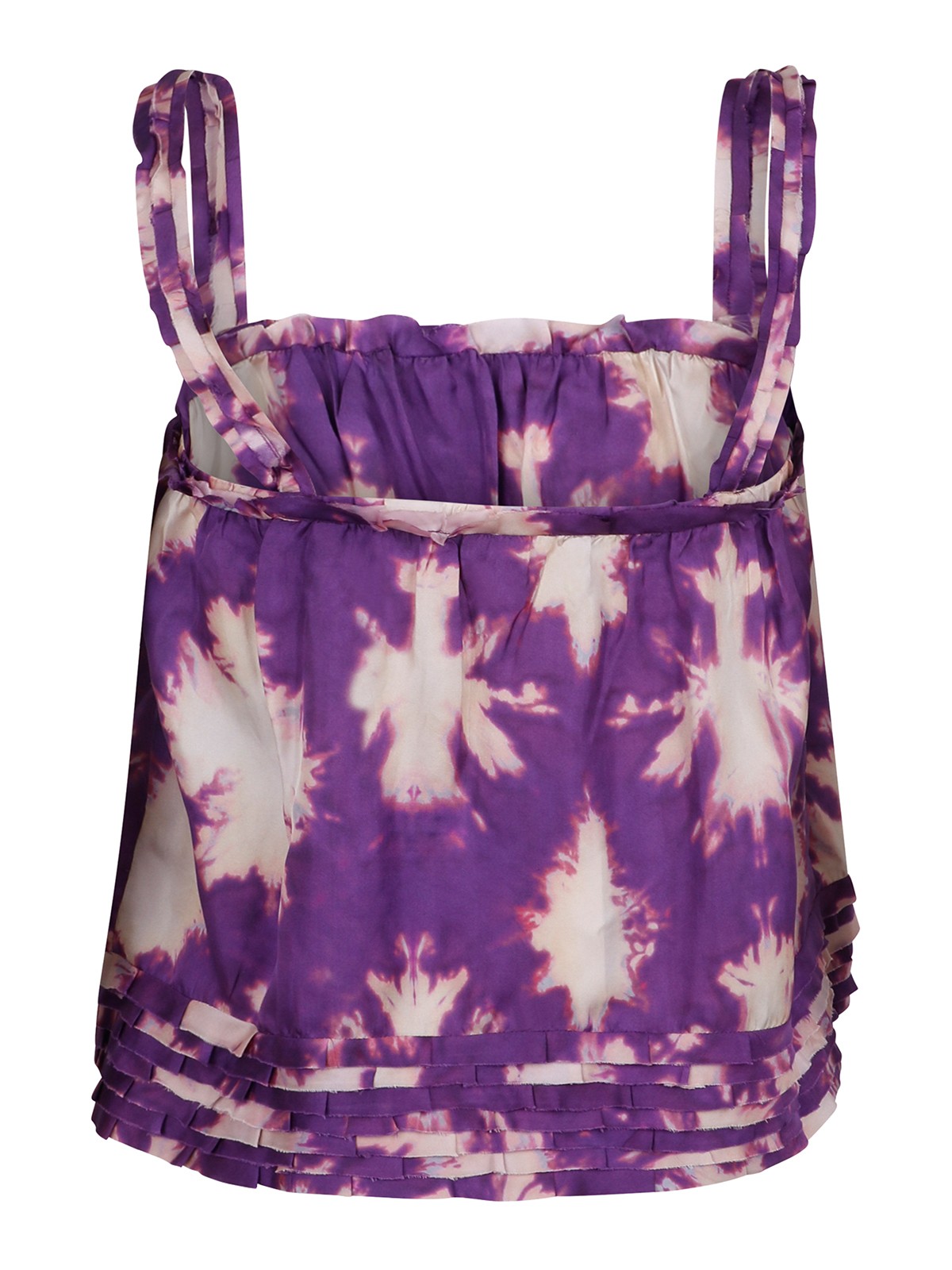 Shop Ulla Johnson Printed Silk Top In Purple