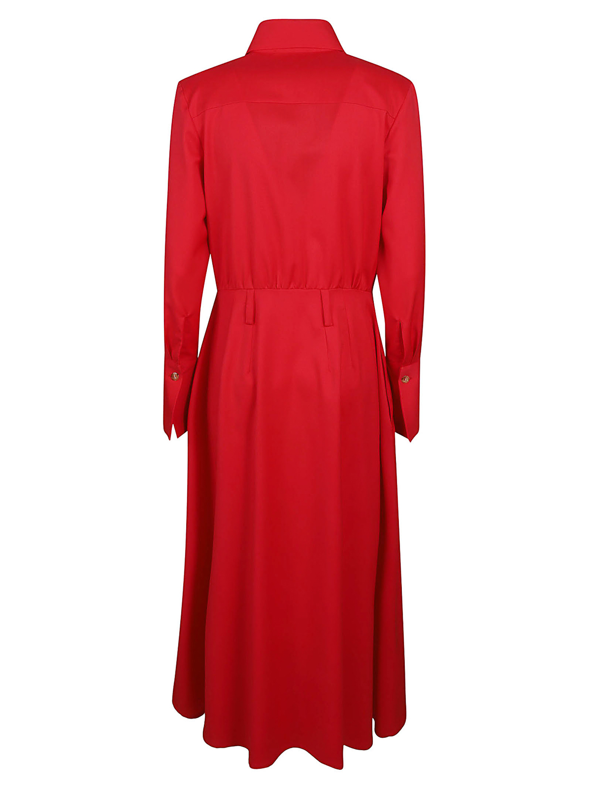 Shop Cri.da Shirt Style Midi Dress In Red