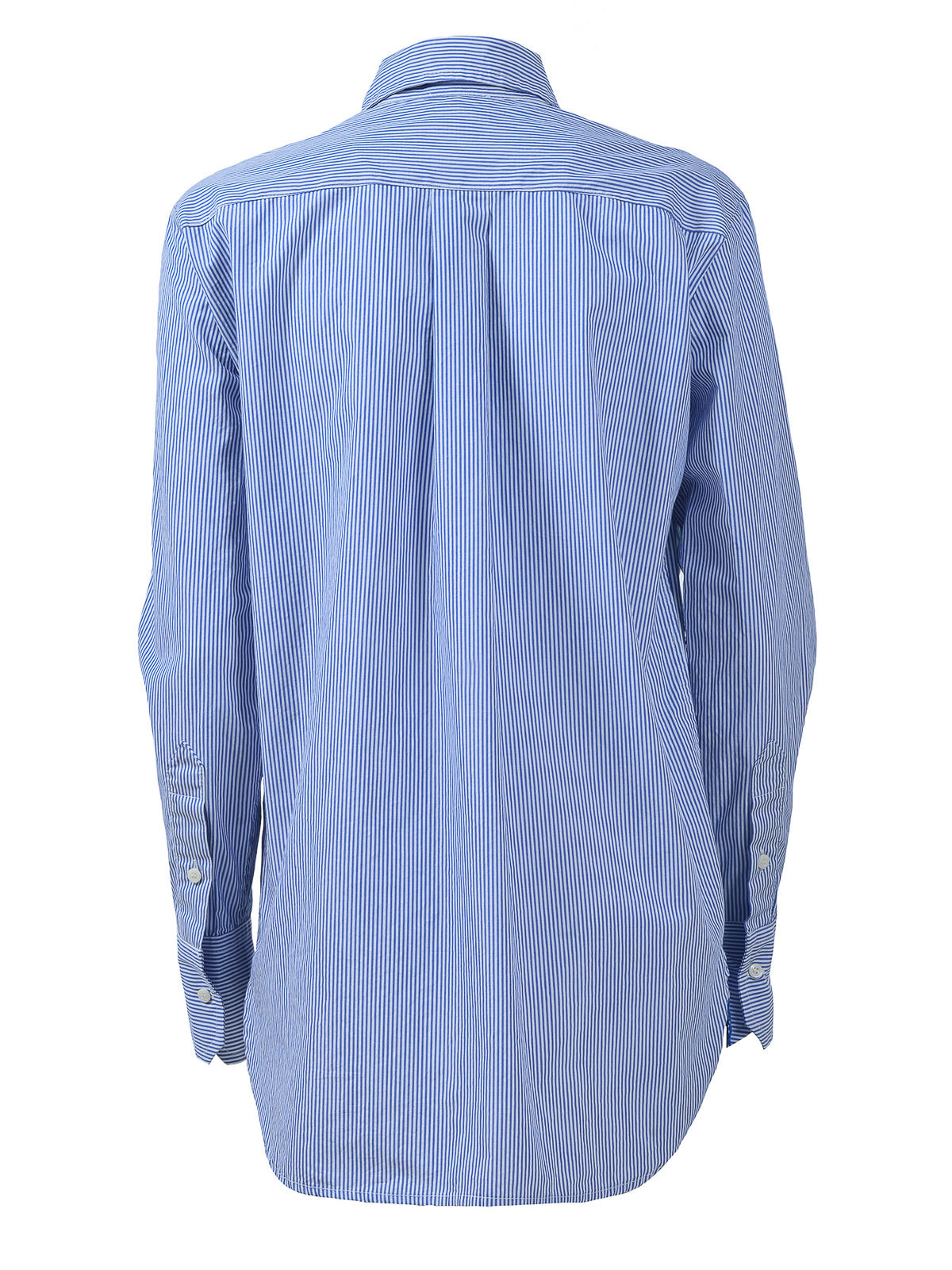 Shop Eleven88 Camisa - Hand-painted Cotton Shirt In Azul Claro