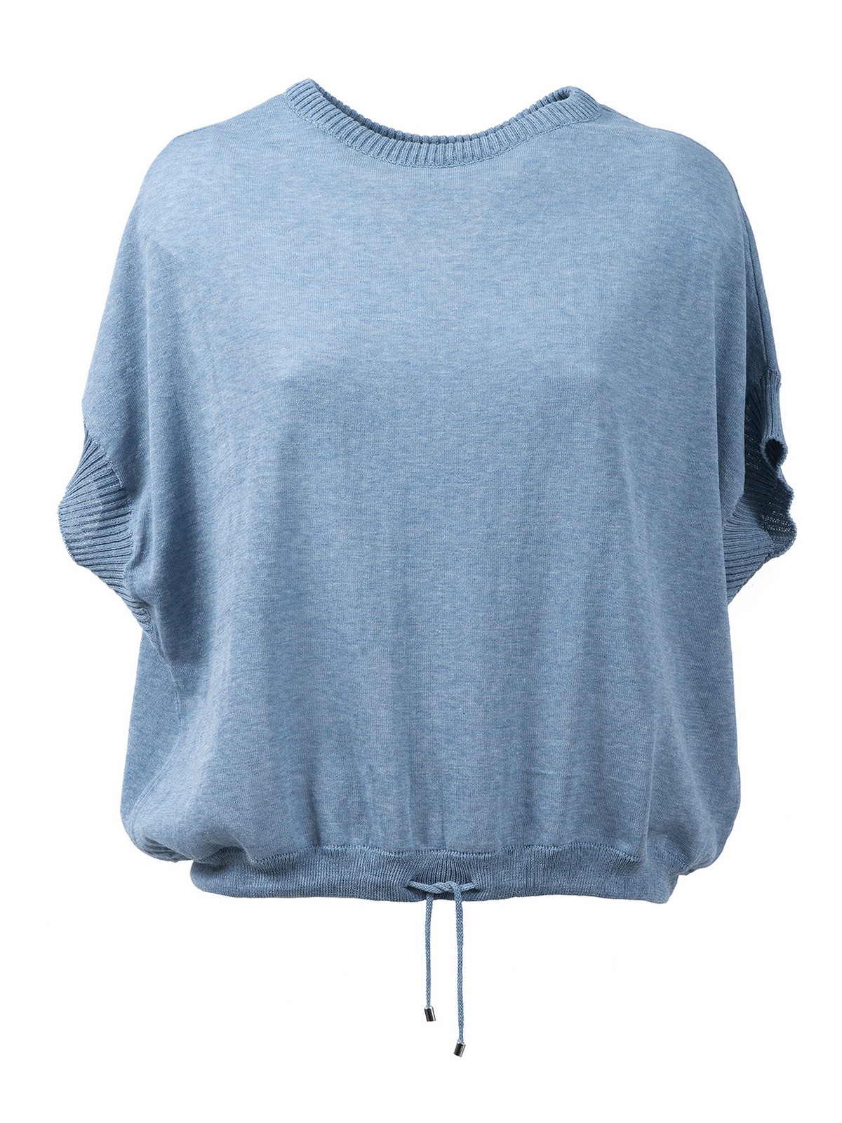 Eleven88 Cotton Short Sleeves Crewneck In Azul Claro