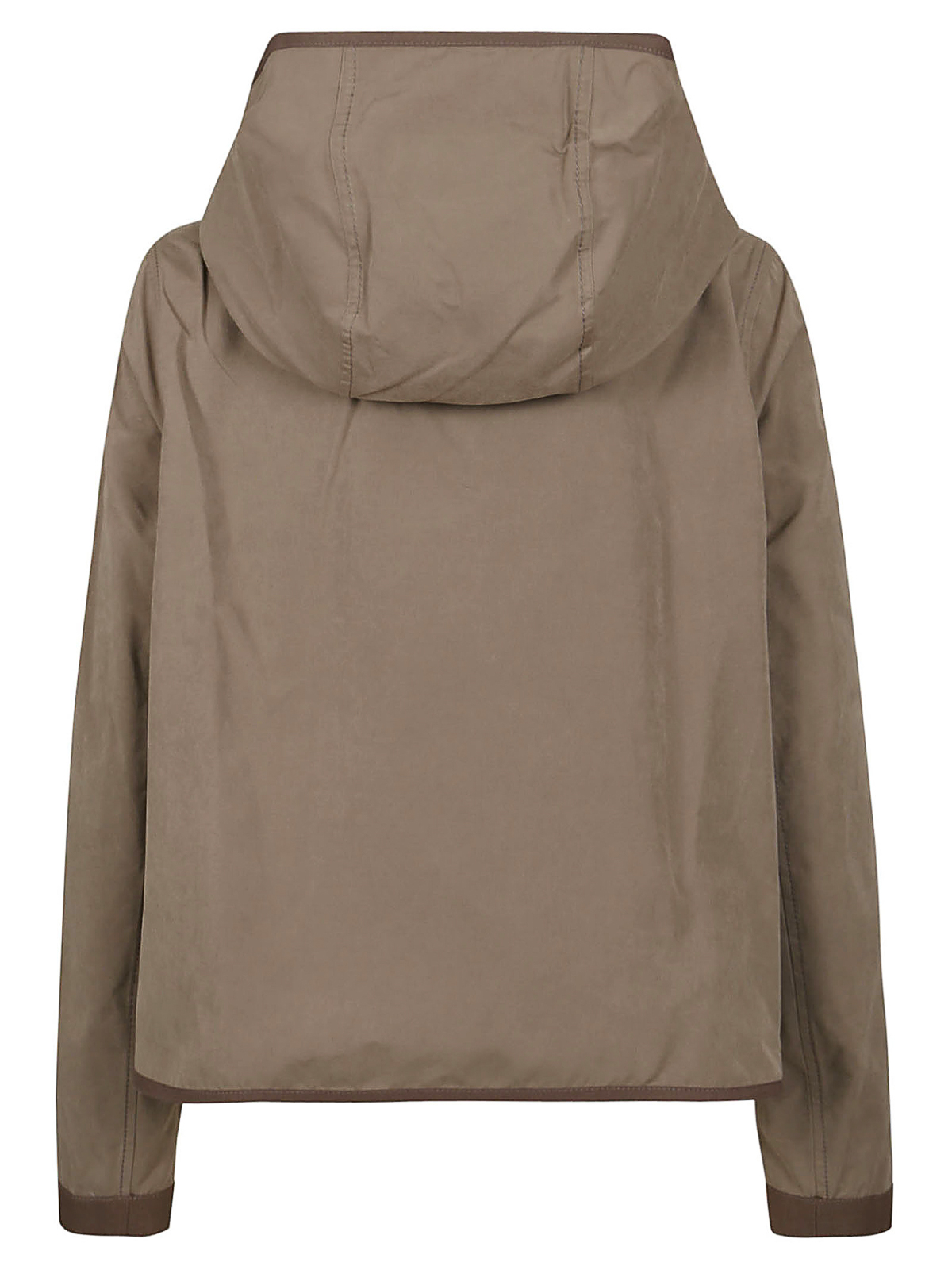 Shop Fay Short Parka Jacket In Taupe
