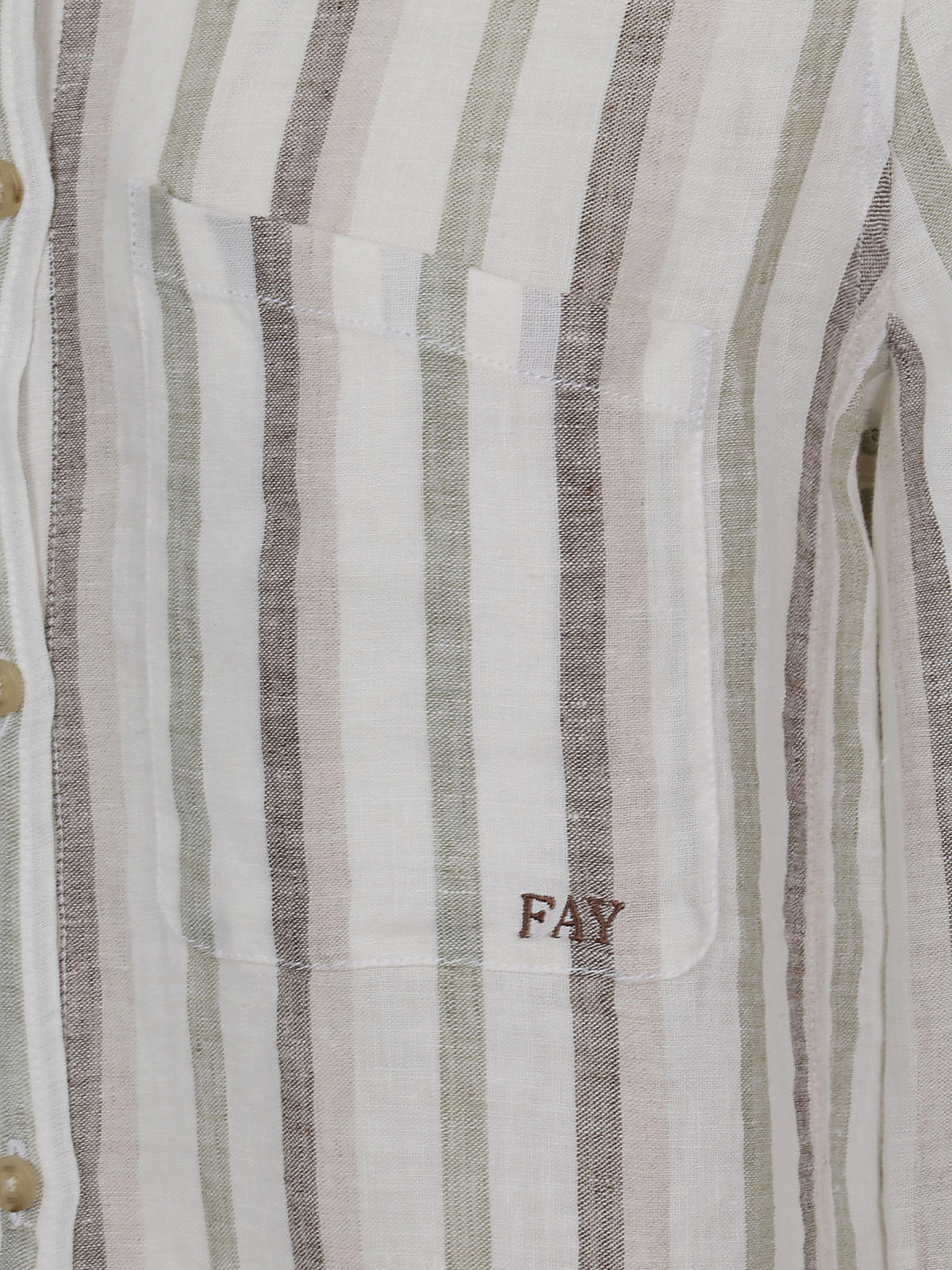 Shop Fay Cotton Shirt In Beige