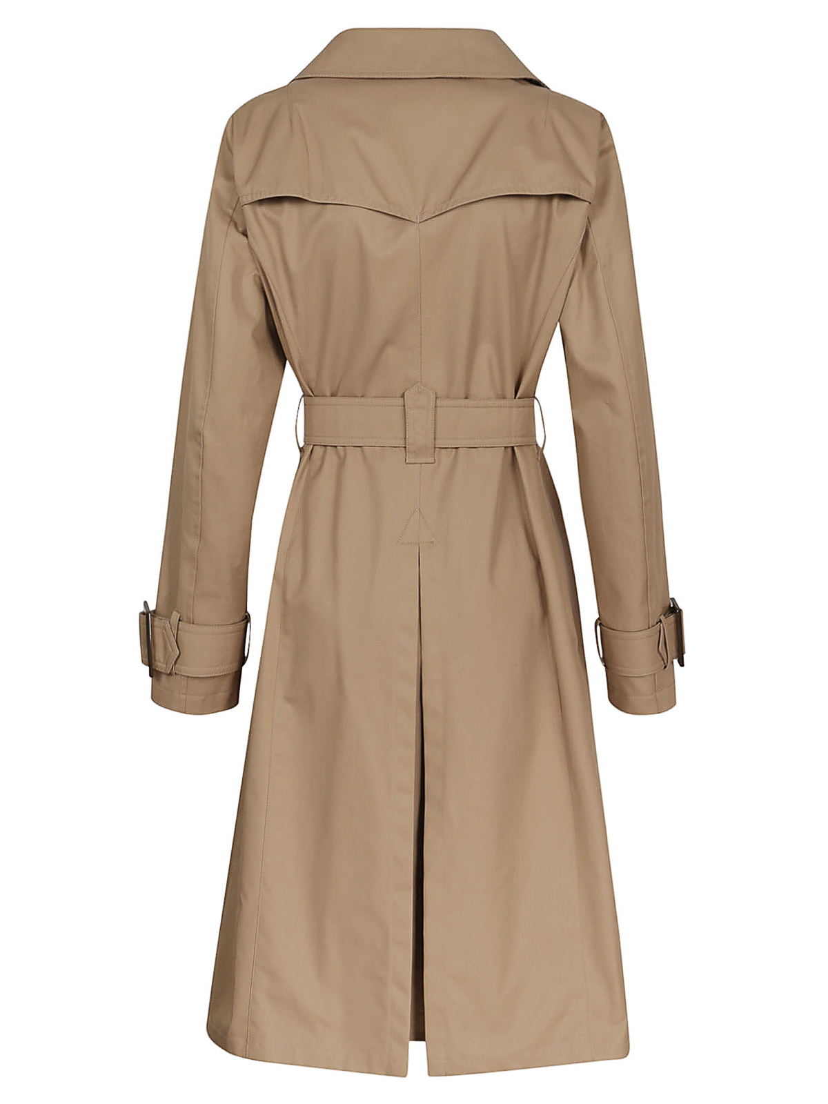 Shop Herno Double-breasted Cotton Trench Coat In Beis