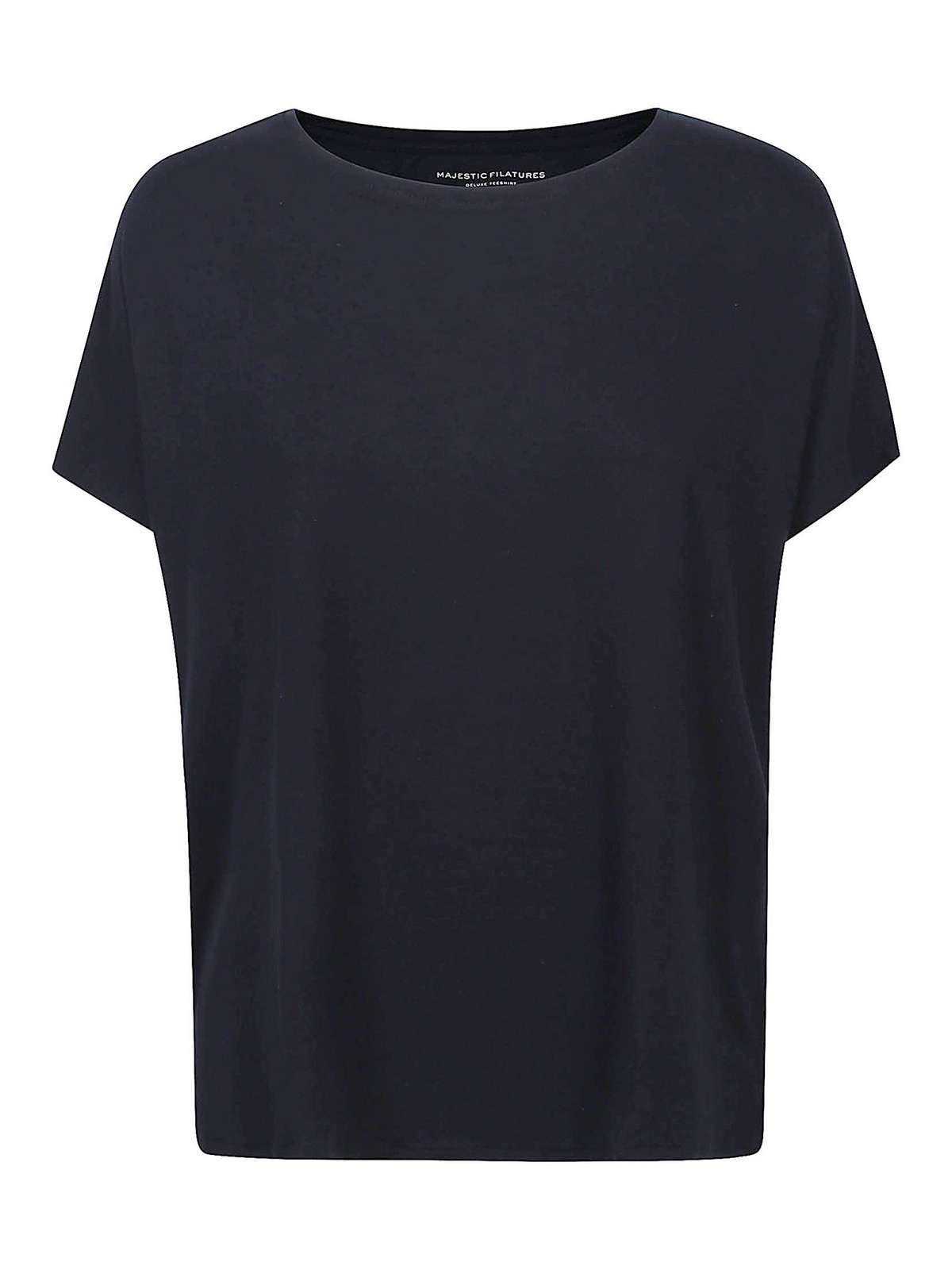 Majestic Crew-neck T-shirt In Blue