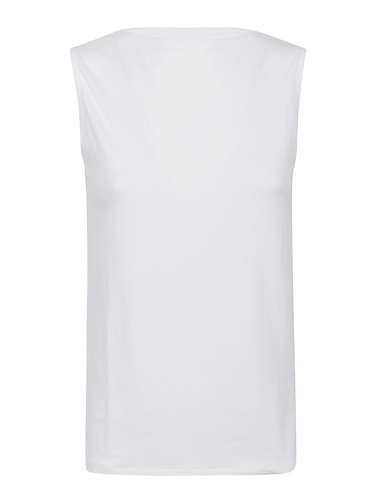 Majestic Boat Neck T-shirt In White