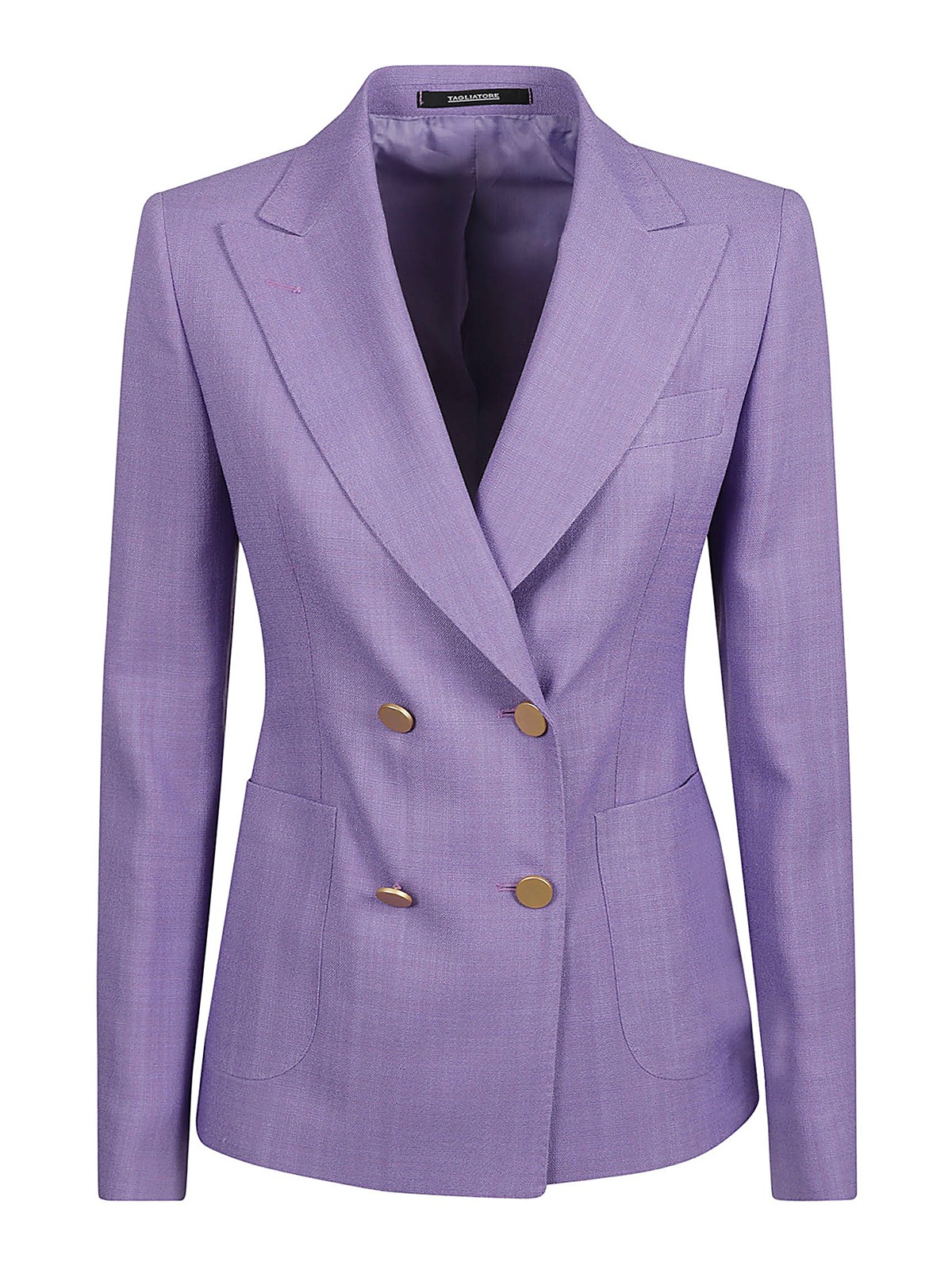 Tagliatore Double Breasted Jacket In Light Purple