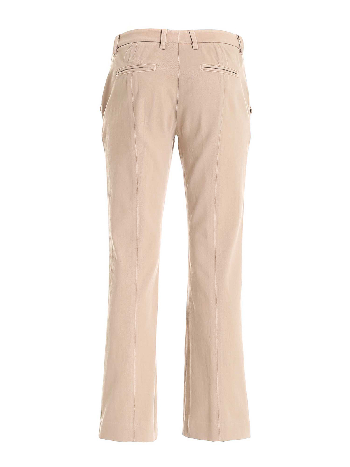 Shop Tsolo Munkh Stretch Cotton Trousers In Beis