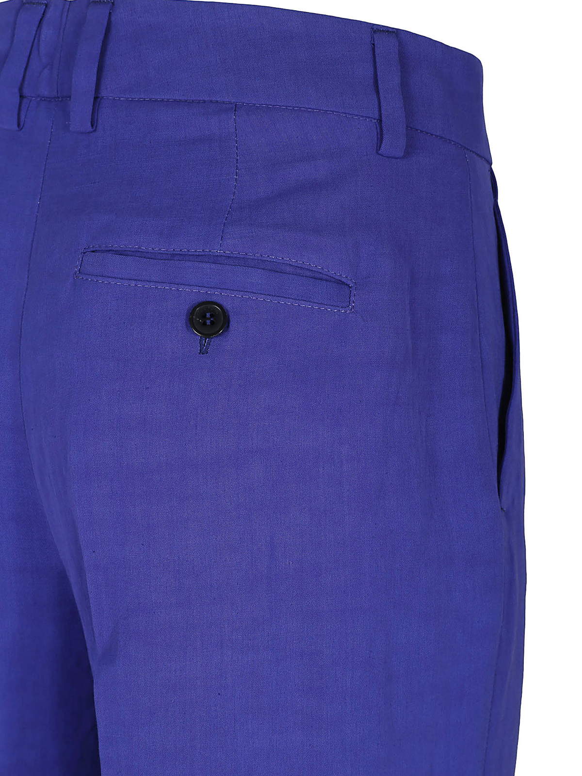 Shop Tsolo Munkh Linen Blend Trousers In Azul