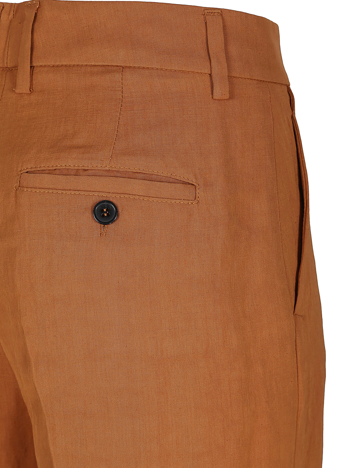 Shop Tsolo Munkh Linen Blend Trousers In Marrón