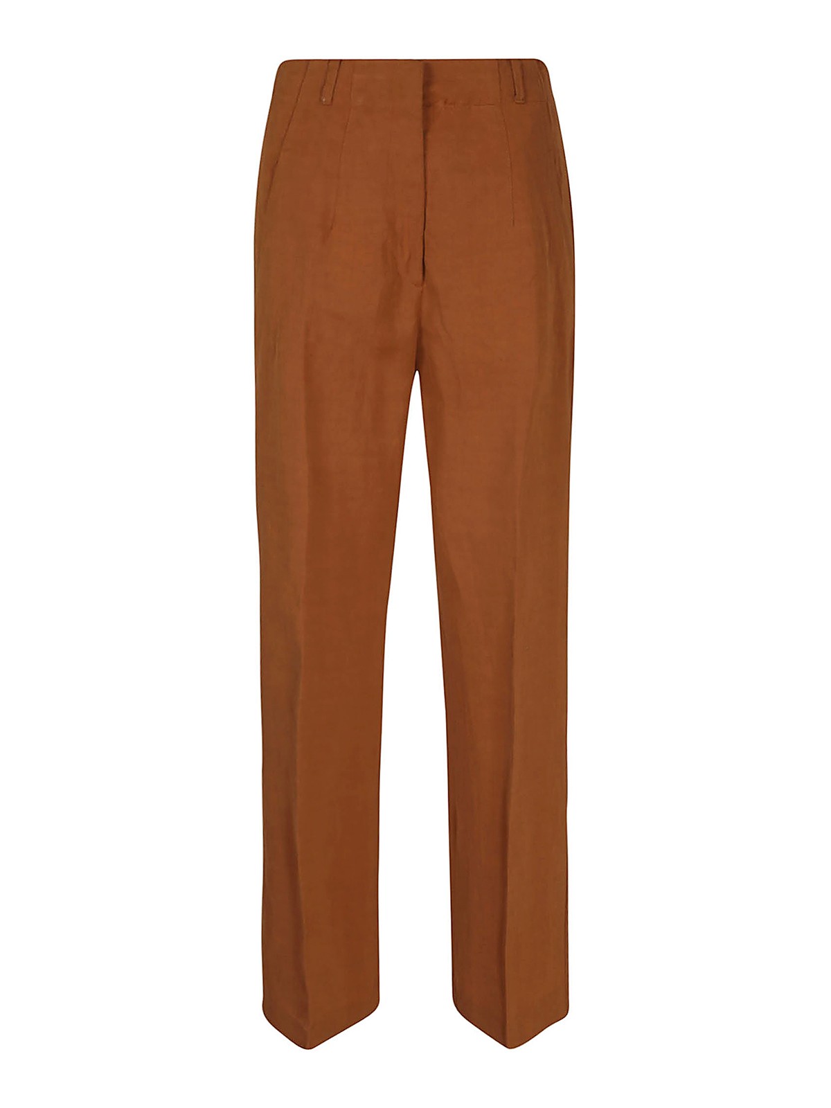 Tsolo Munkh High Waisted Trousers In Marrón