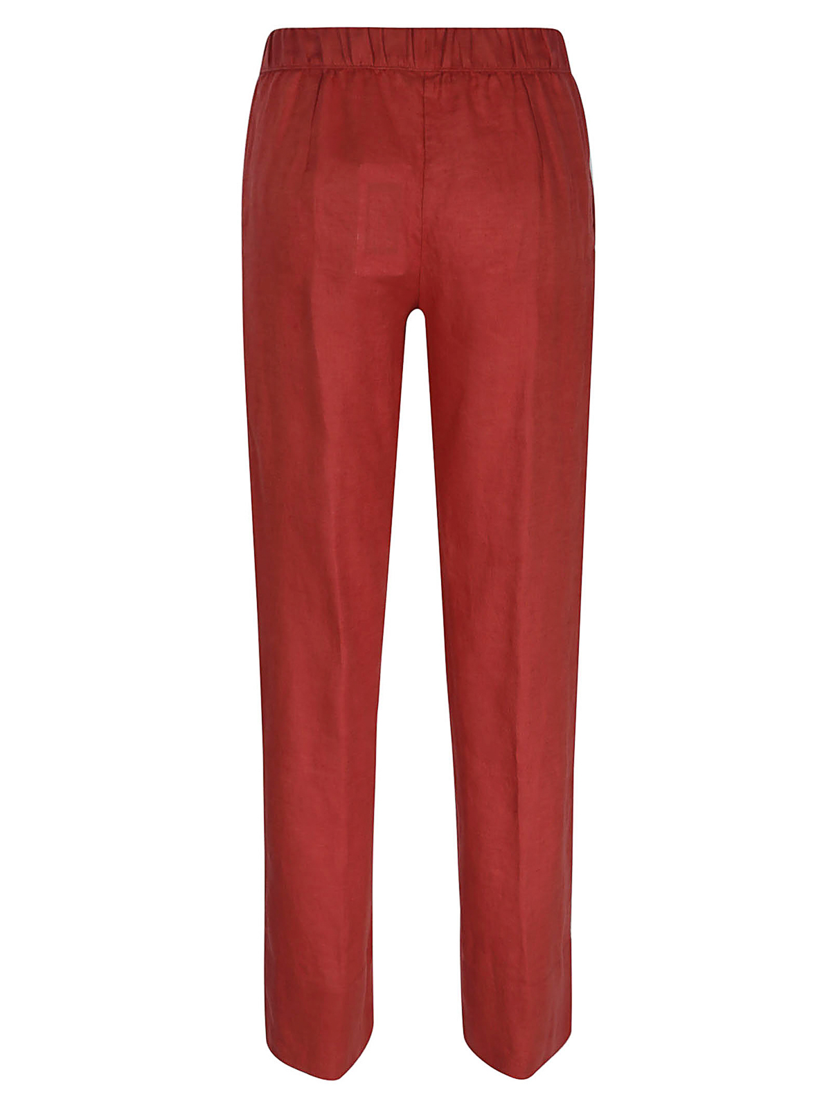 Shop Whyci Linen Trousers In Red