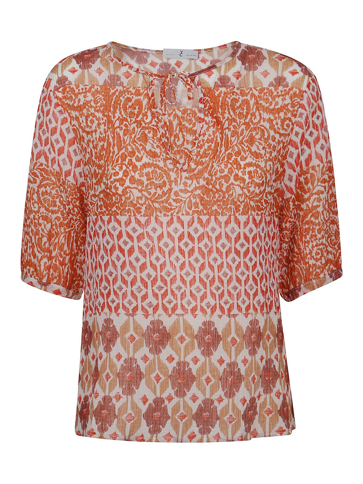 Whyci Patterned Blouse In Brown