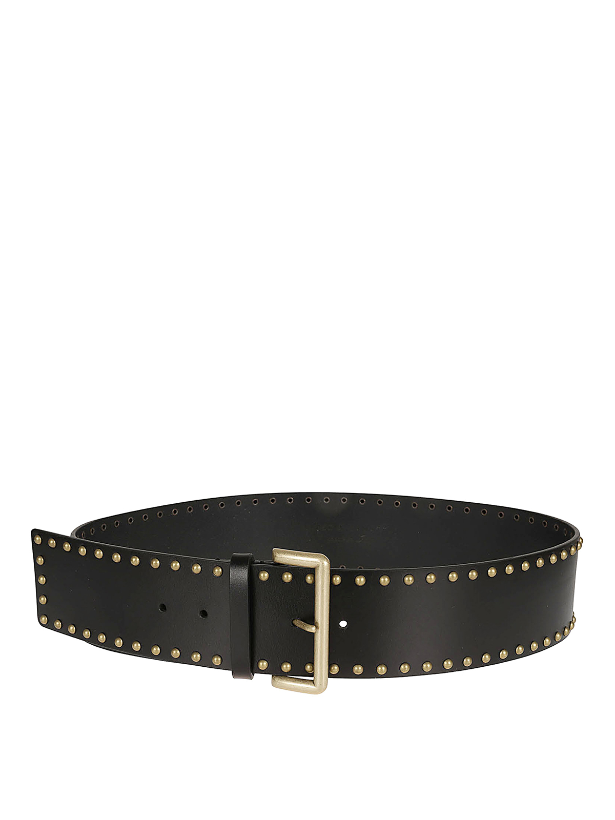 Alessia Zamattio Studded Leather Belt In Black