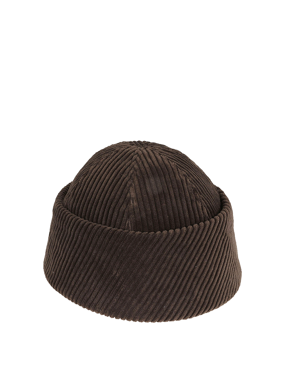 Anthonypeto Velvet Hat In Brown