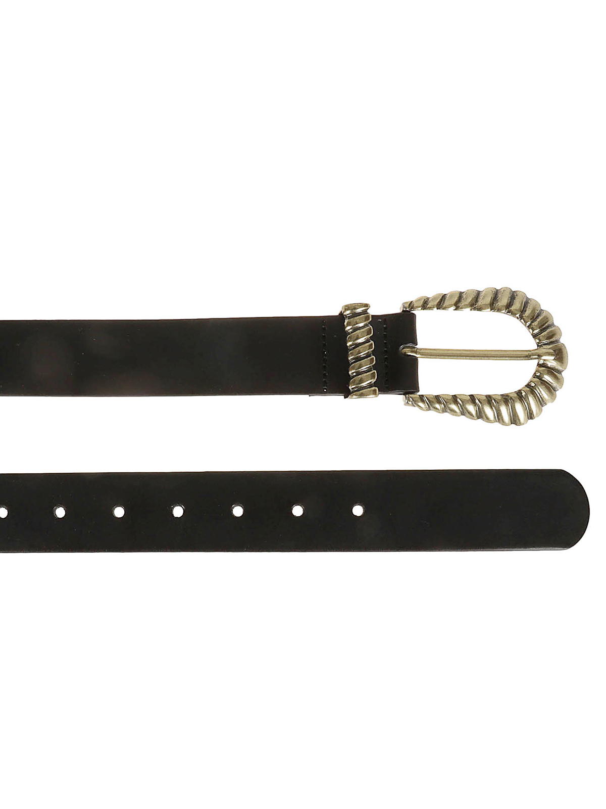 Shop Cri.da Leather Belt In Black