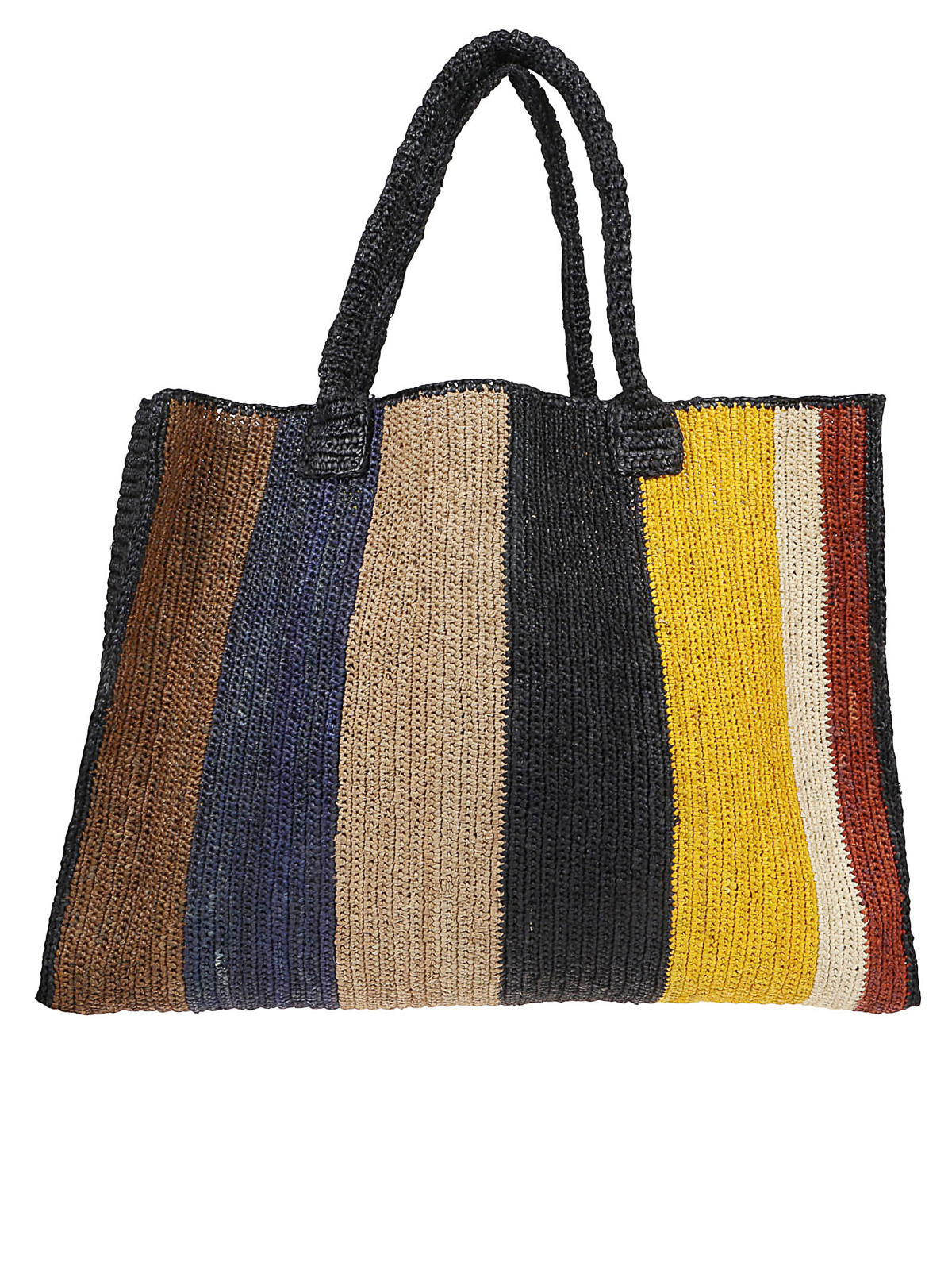 Mini Perry Raffia Stripe Tote