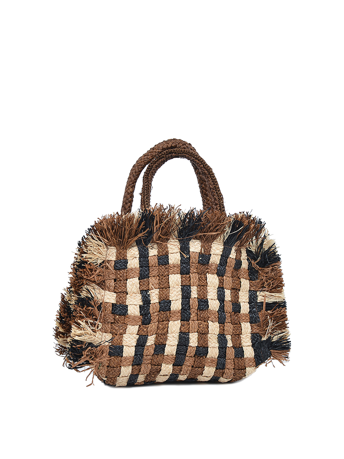 TSB Straw Bag With Leather Straps