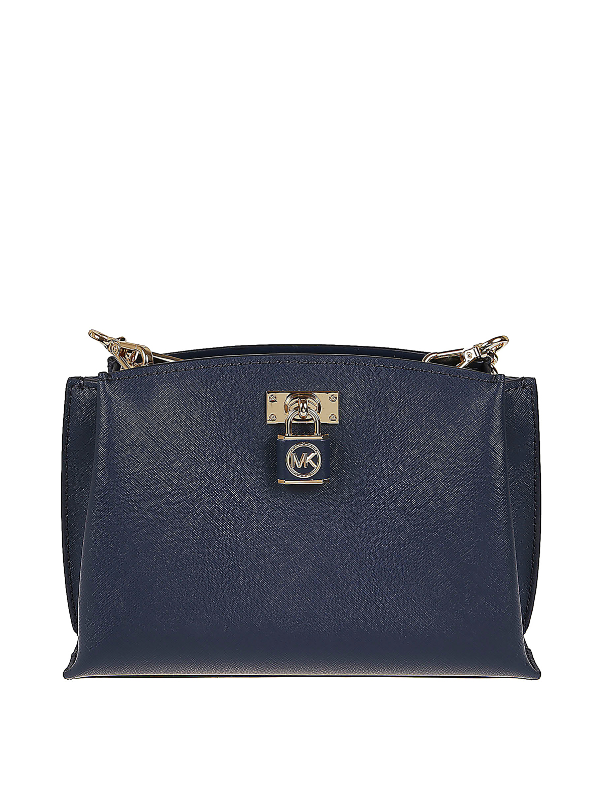 Michael Kors Saffiano Leather Bag In Blue
