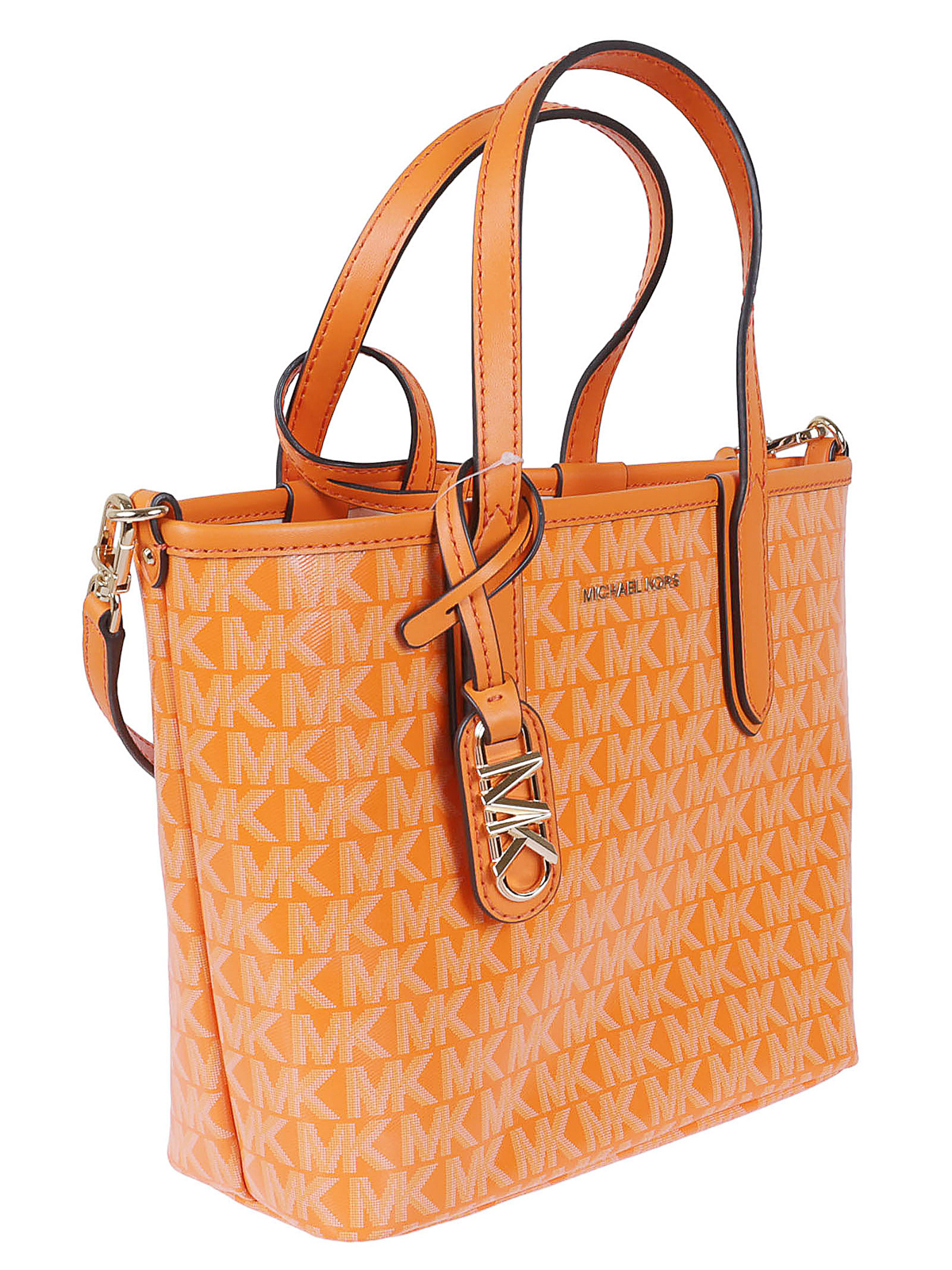 Shop Michael Kors Canvas Bag In Light Orange