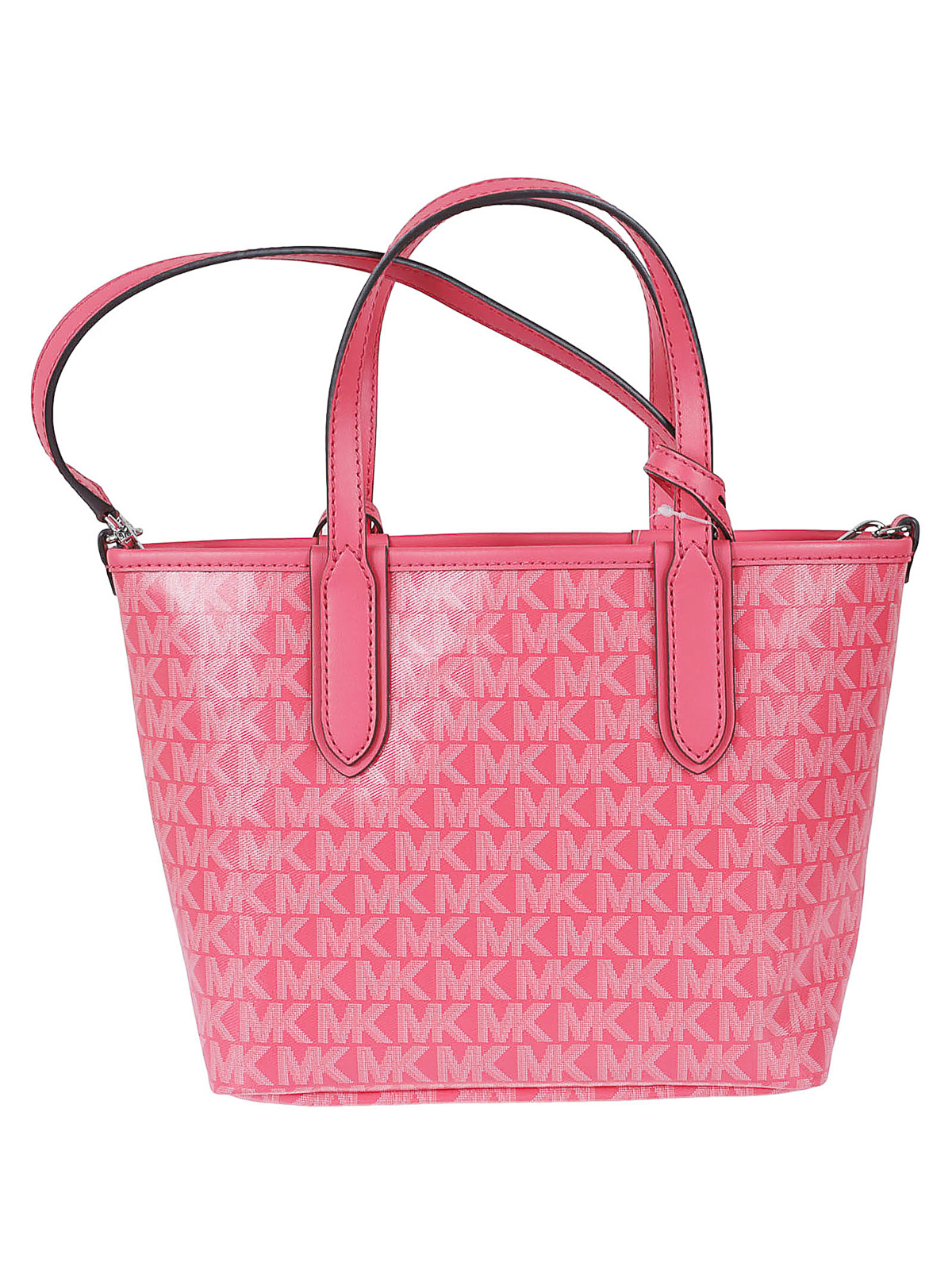 Shop Michael Kors Canvas Bag With Logo In Pink