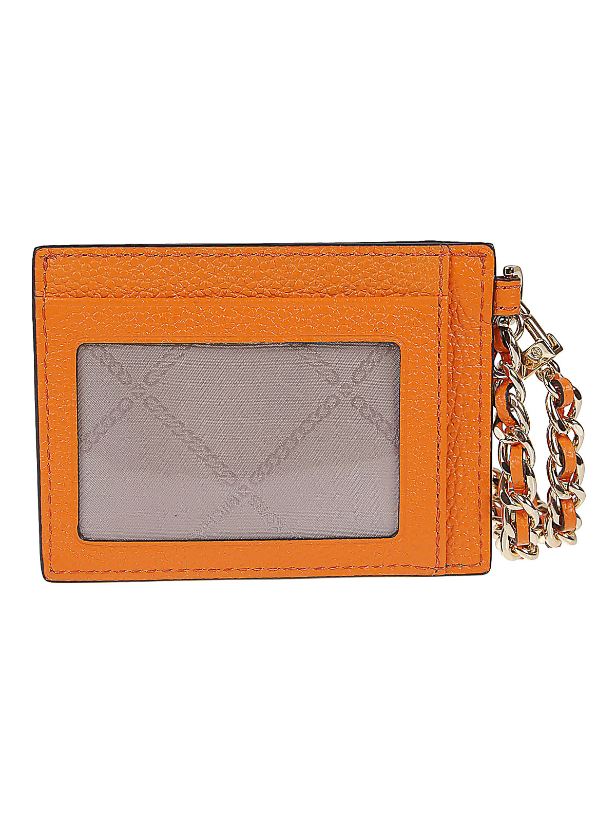 Shop Michael Kors Grained Leather Wallet In Light Orange