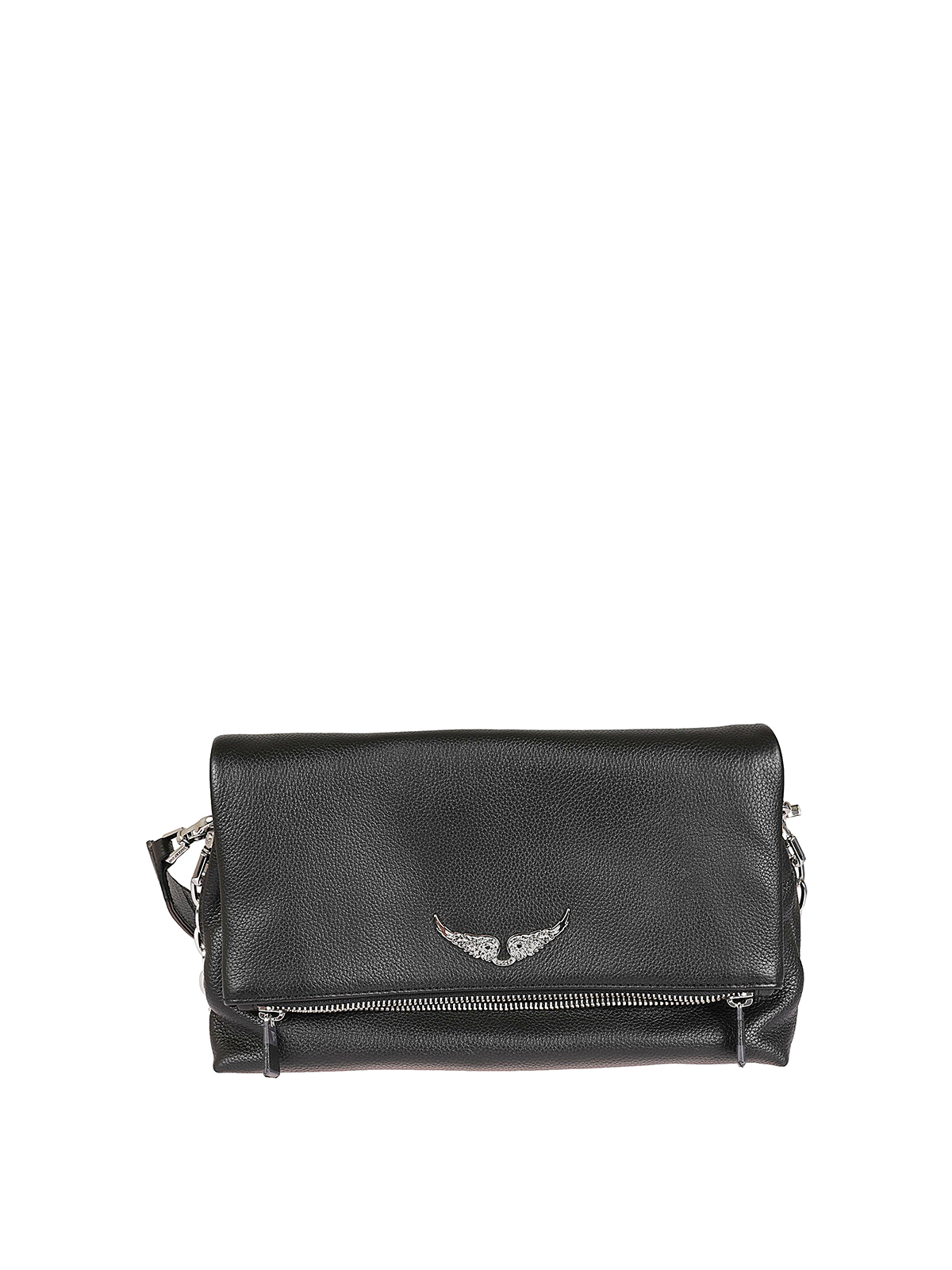 Zadig & Voltaire Logo Leather Bag In Negro