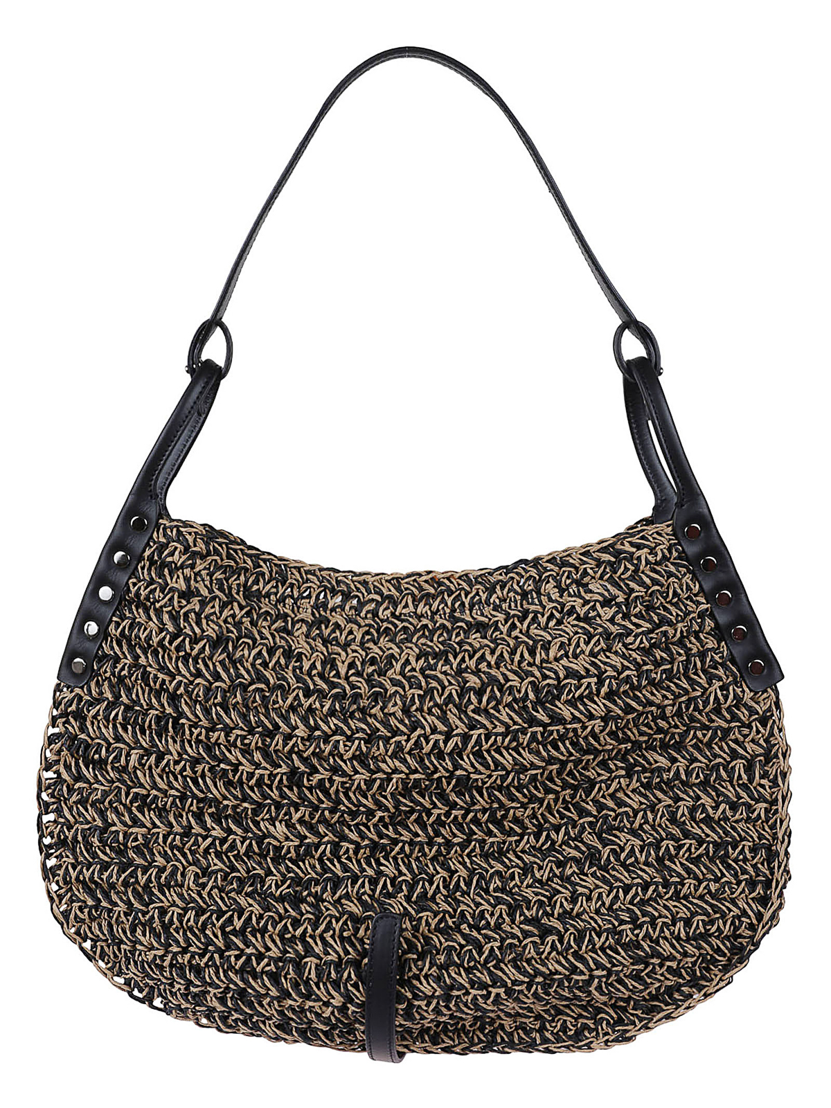 Borsa A Tracolla In Paglia Intrecciata Donna, Design Bohemien, Manici In Pelle, Fodera Floreale, Chiusura Cerniera, Perfetta Per Spiaggia E Estate, Marrone