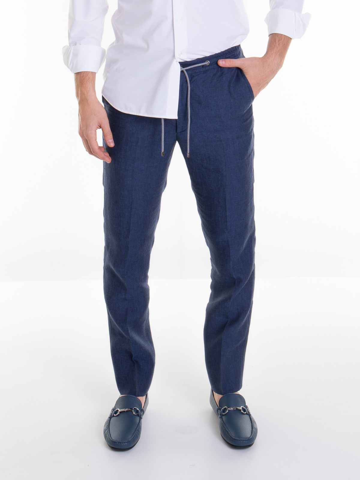 Shop Corneliani Pants In Blue