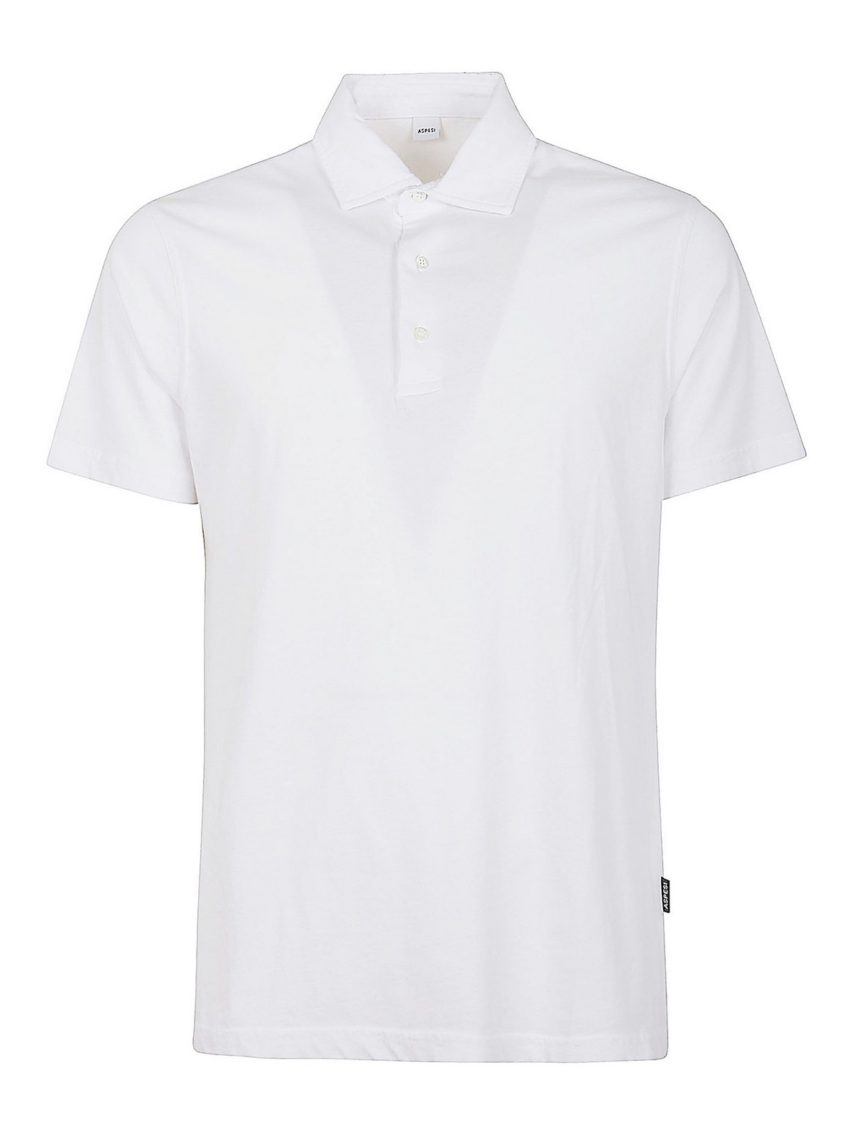 Shop Aspesi Polo Shirt In Cotton Jersey In White