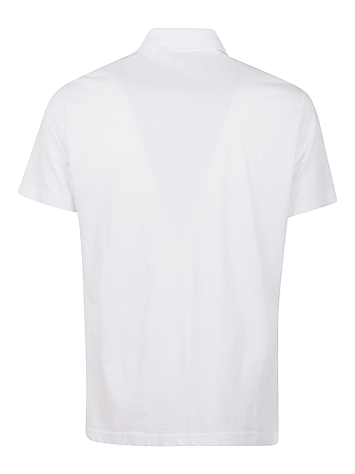 Shop Aspesi Polo Shirt In Cotton Jersey In White