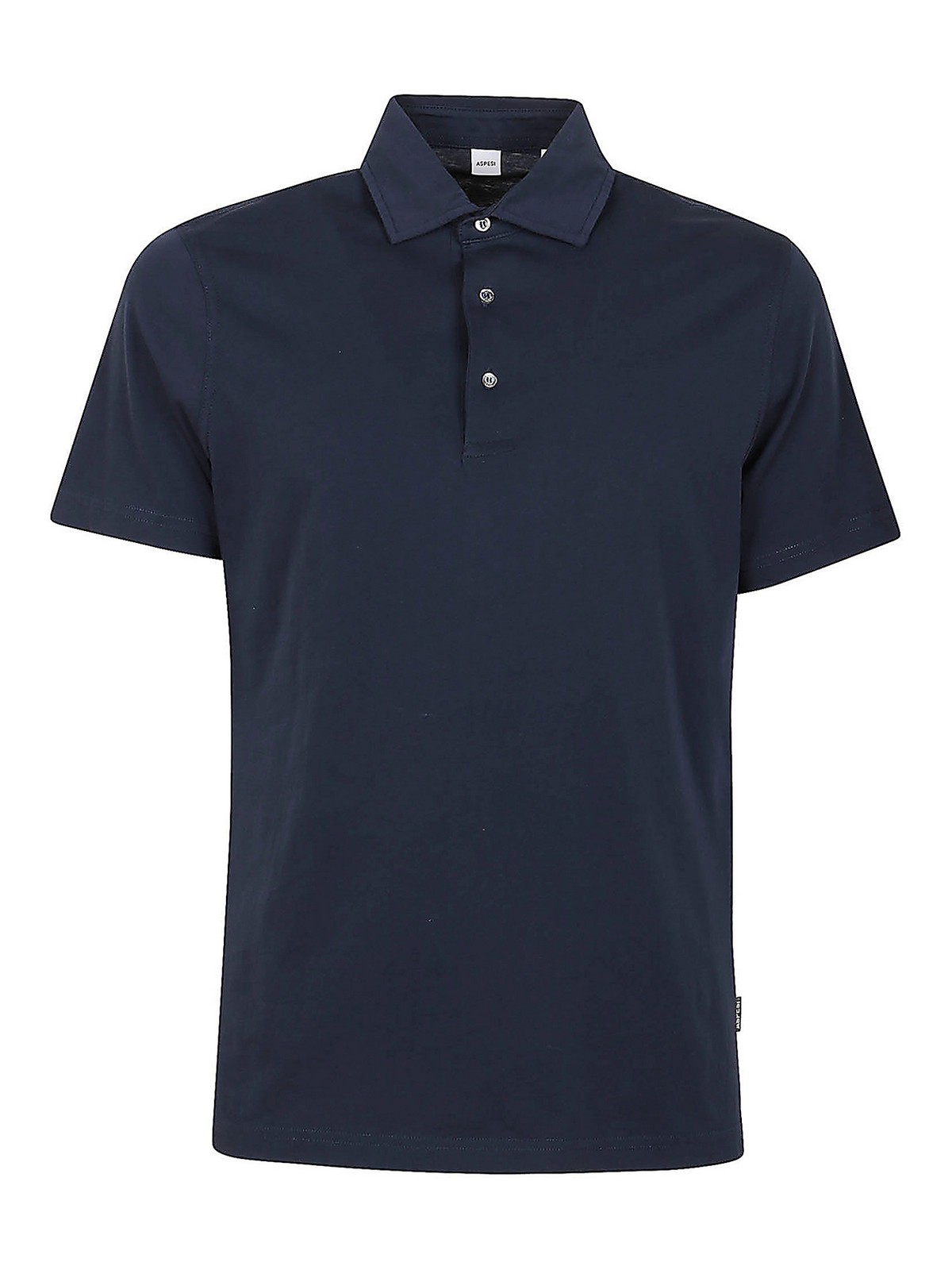 Shop Aspesi Polo Shirt In Cotton Jersey In Blue