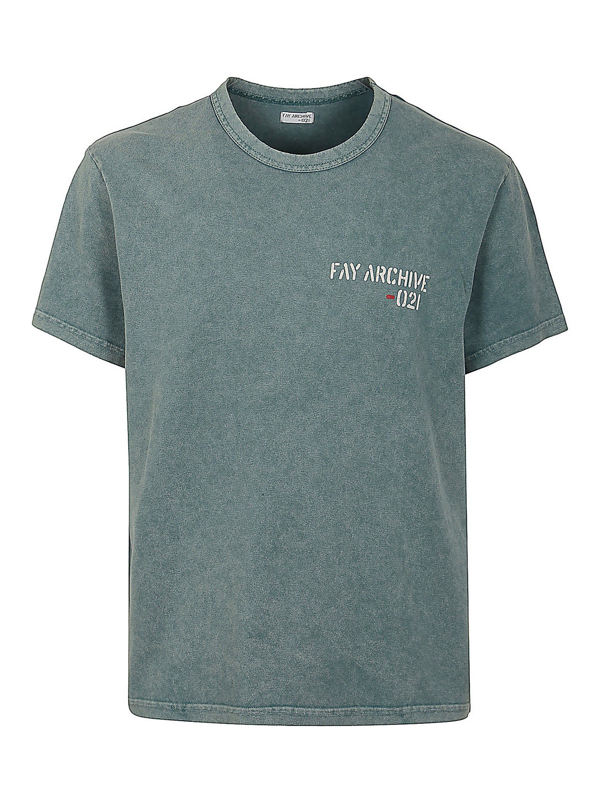 Fay T Shirt  Archive In Light Green
