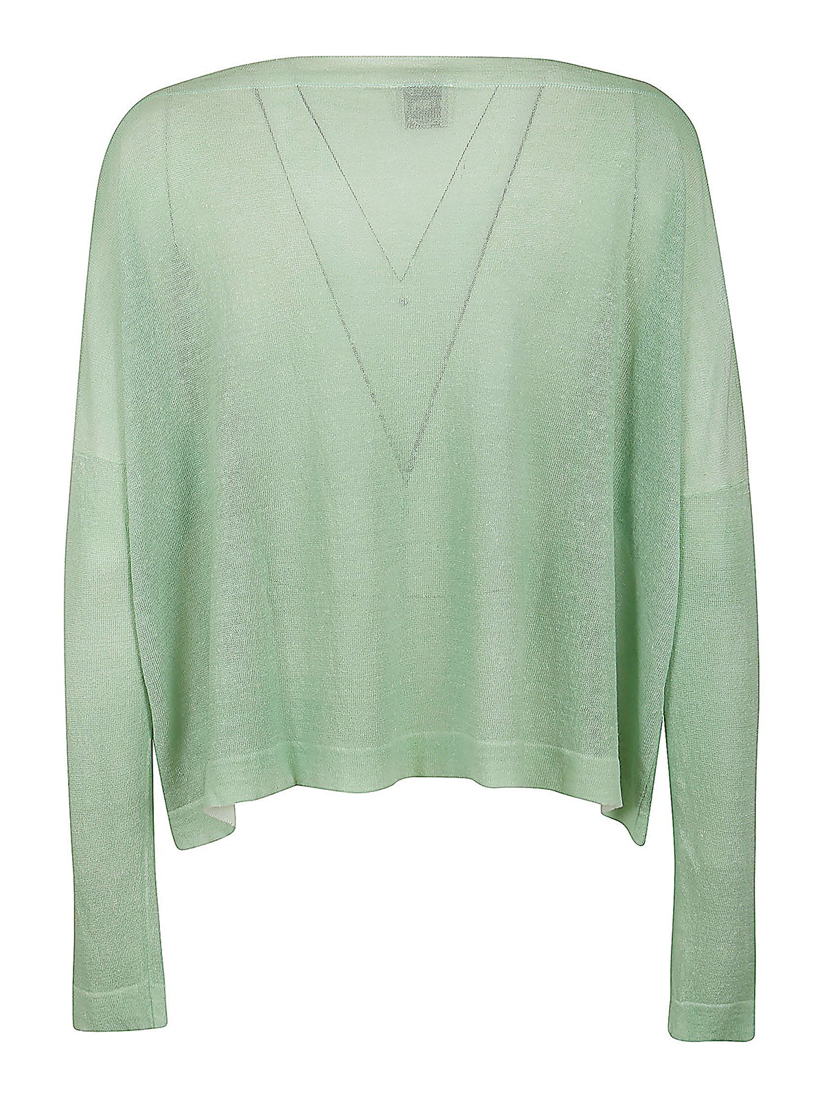 Shop F Cashmere Long Sleeves Tee In Green