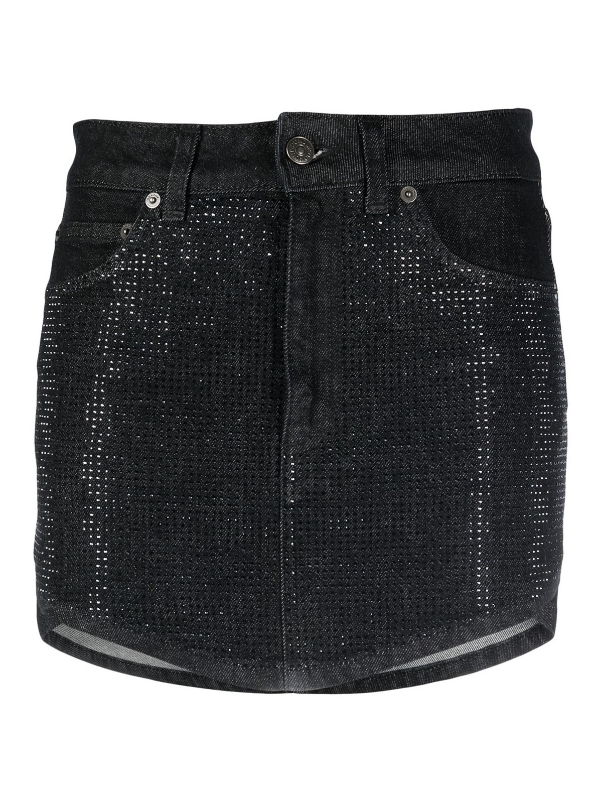 Dondup Skirt with rhinestones - Black - Women