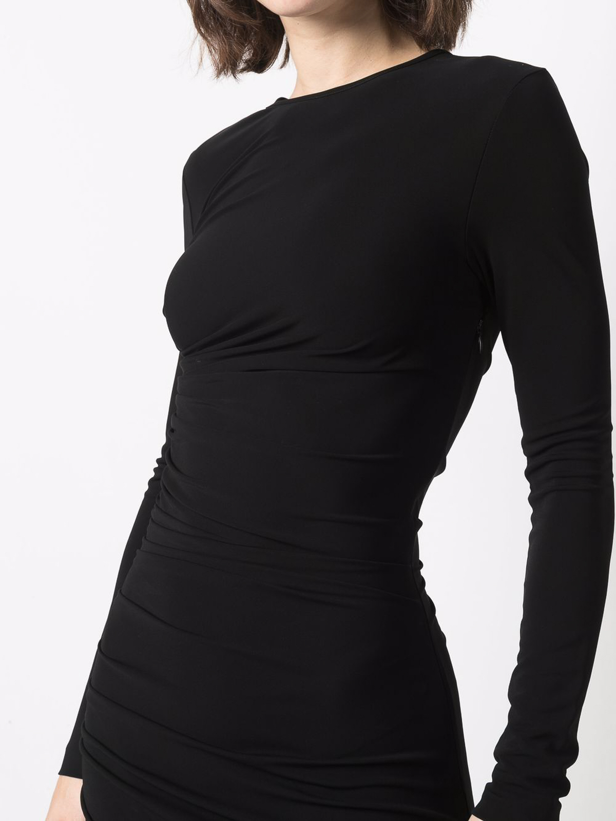 Shop Dsquared2 Short Tigh Dress In Black