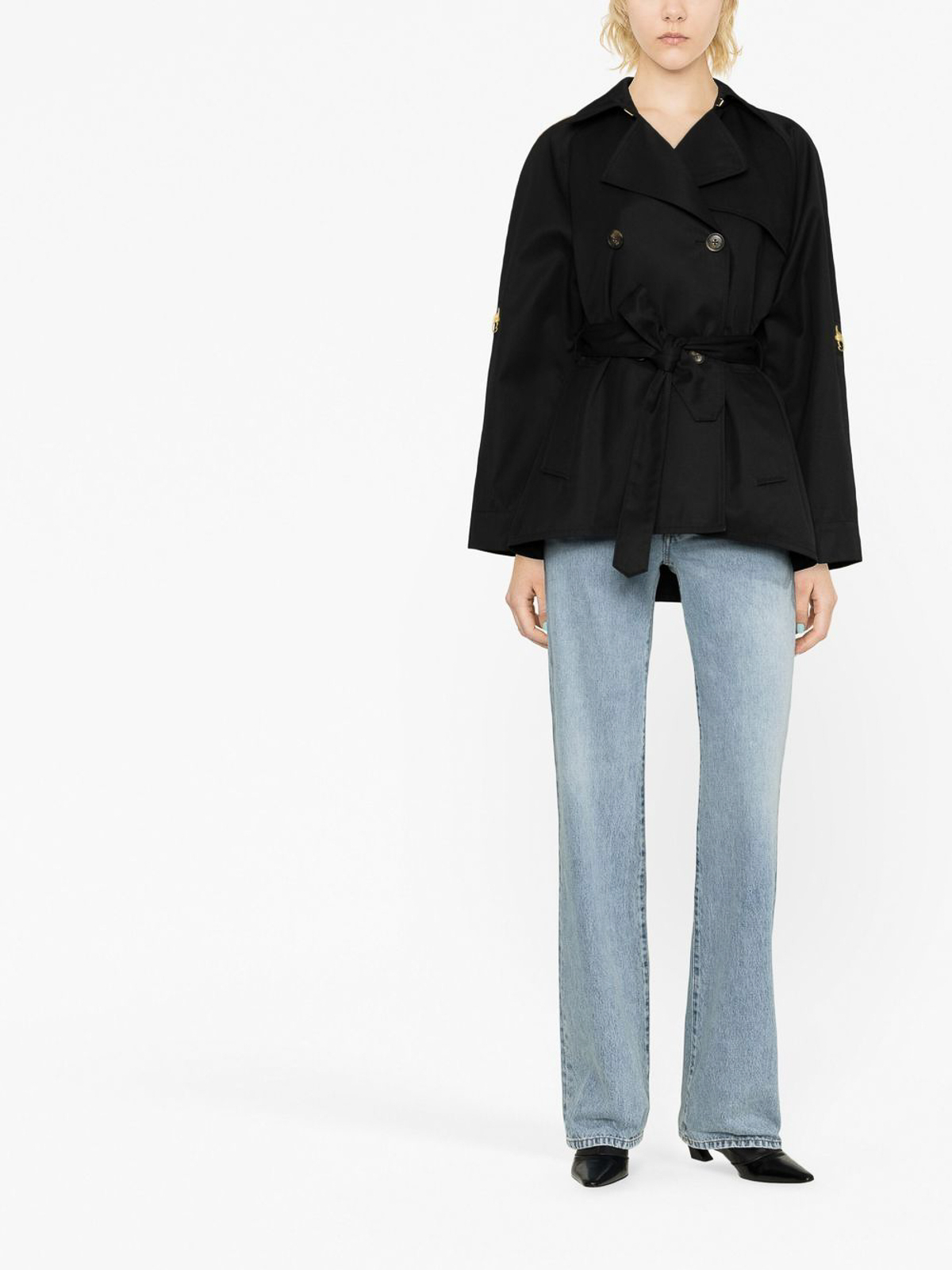 Shop Fay Short Trench In Negro