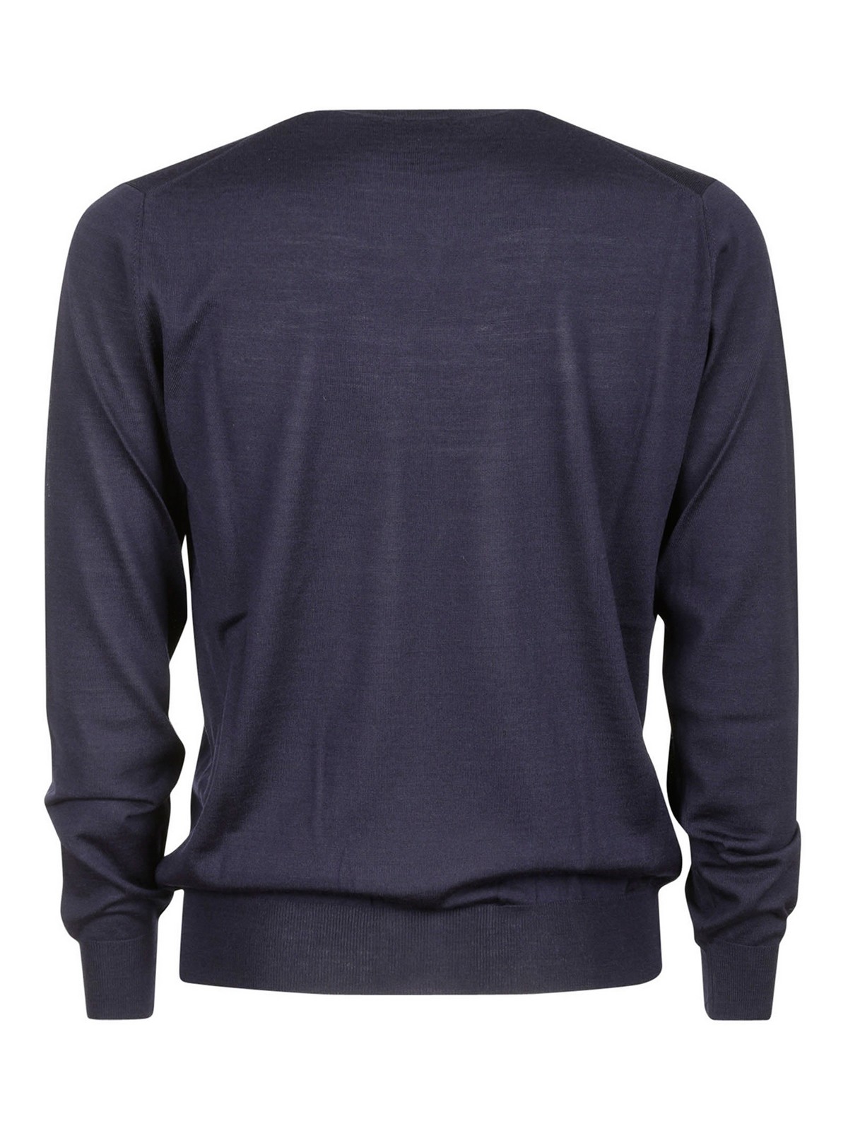 Shop Hindustrie Crewneck Ls Royal Merino In Lavado Medio