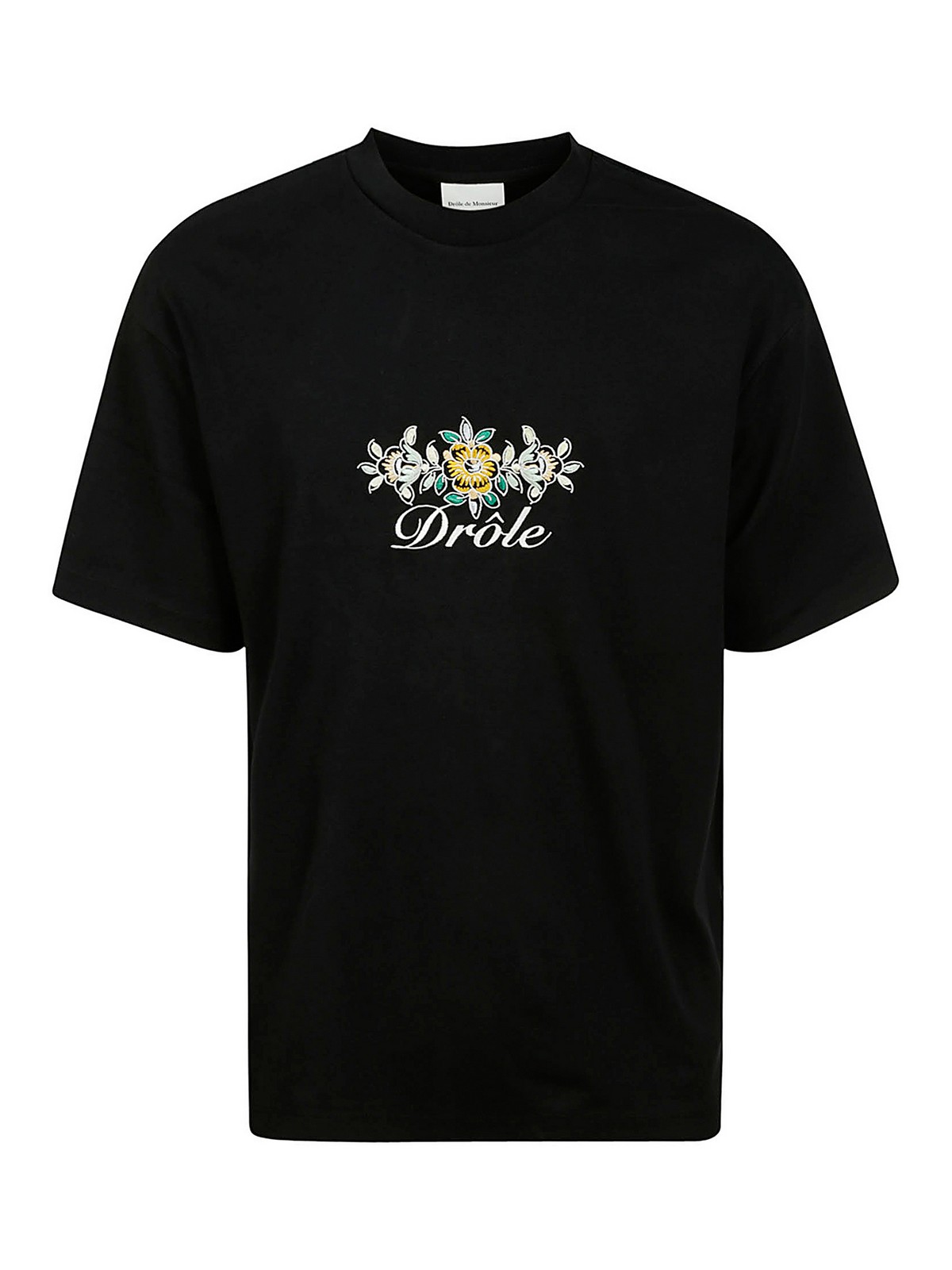 Shop Drôle De Monsieur Drole Fleuri T-shirts In Black