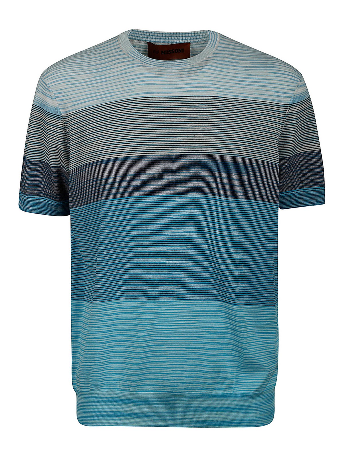 Shop Missoni Short Sleeve T-shirt In Blue