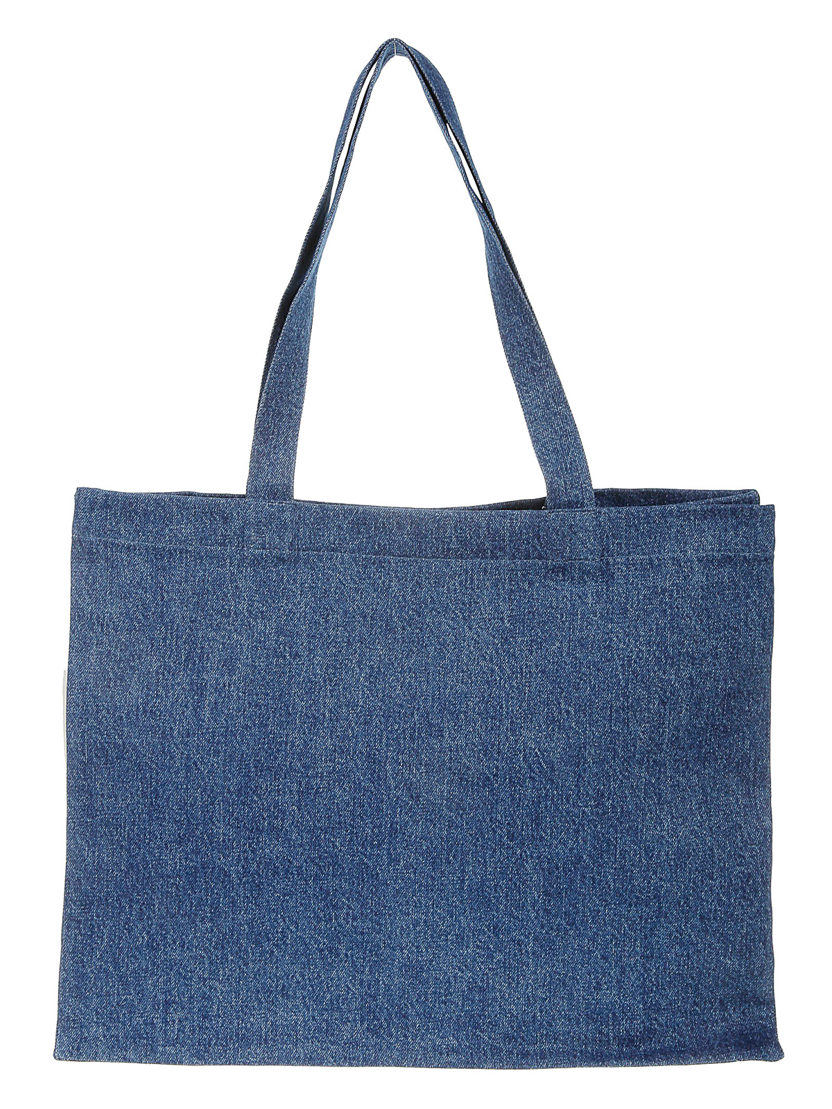 トートバッグ A.P.C. Le Vacances Logo Denim Tote COGUKM61776-IAL A.P.C. - Lou Vacances Logo-Print Denim Tote Bag A.P.C.