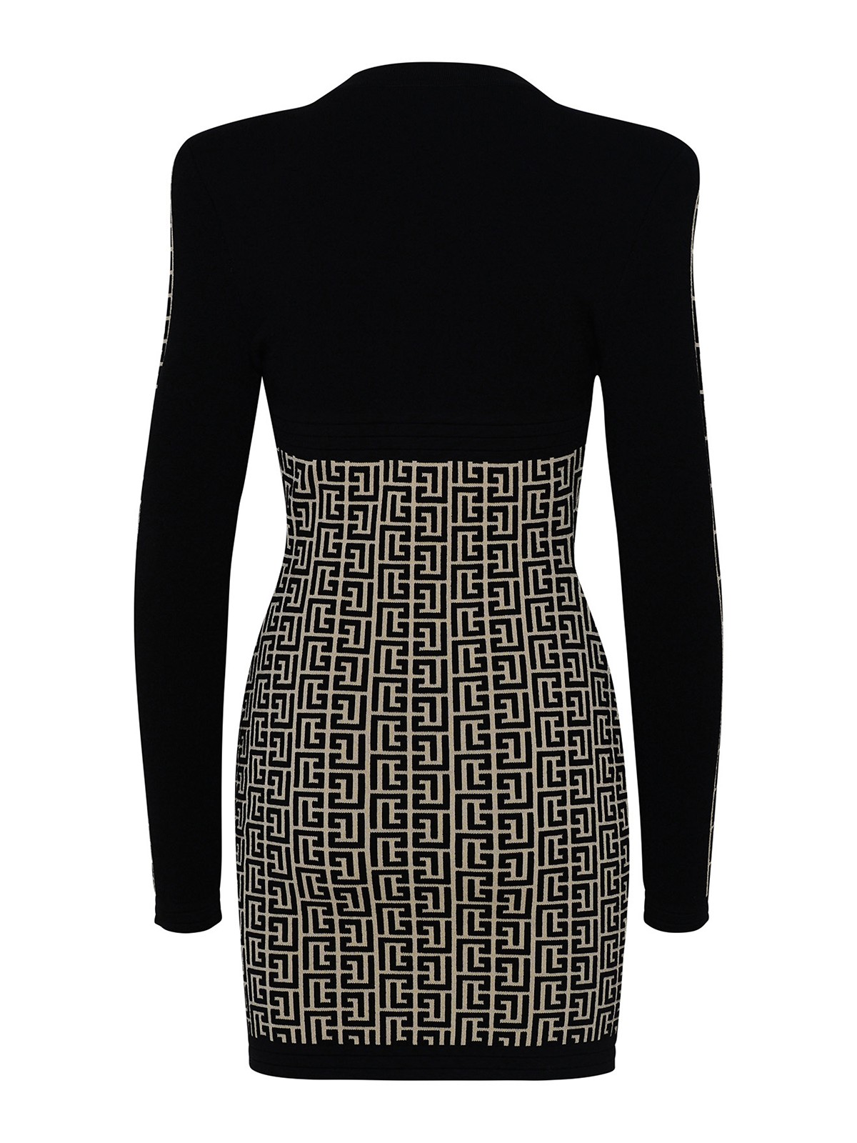 Fantasifulde svulst tiger Short dresses Balmain - Black wool blend bodycon dress - AF1R8475KB02GFE