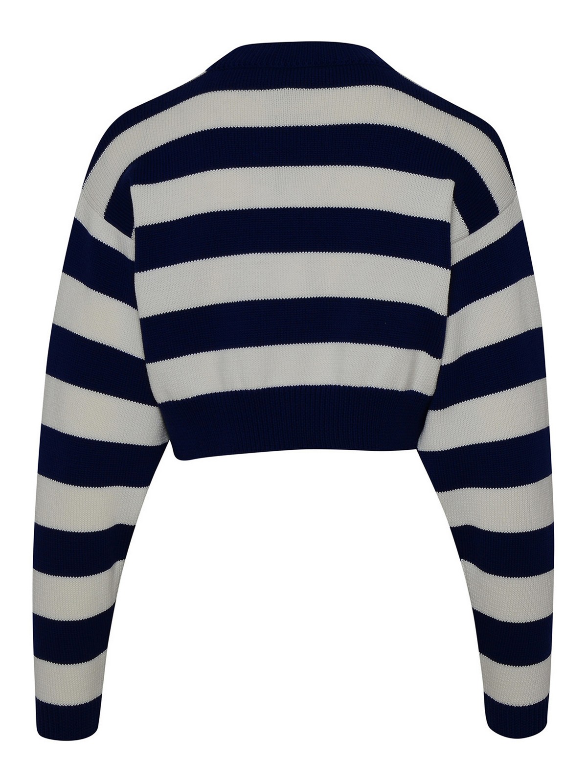 Shop Kenzo Blue Striped Cotton Sweater