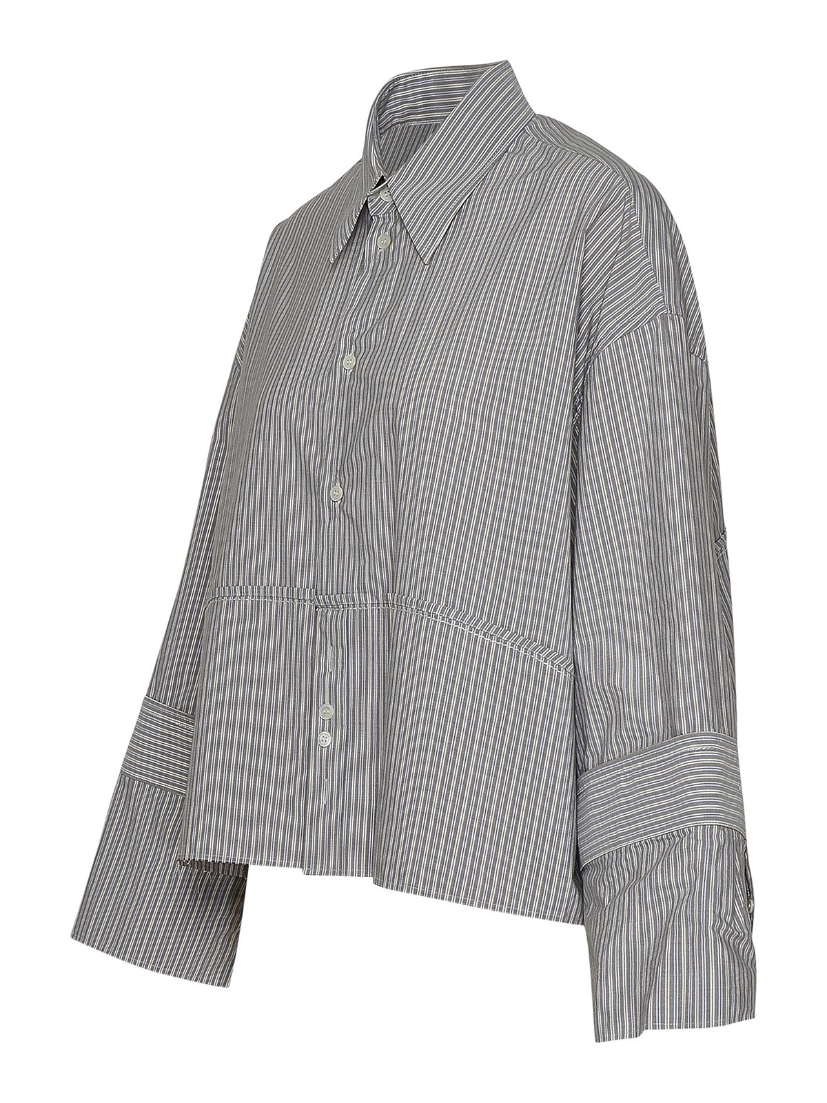 MM6 Maison Margiela Gray cotton shirt - Grey|S52DL0200S76458002F
