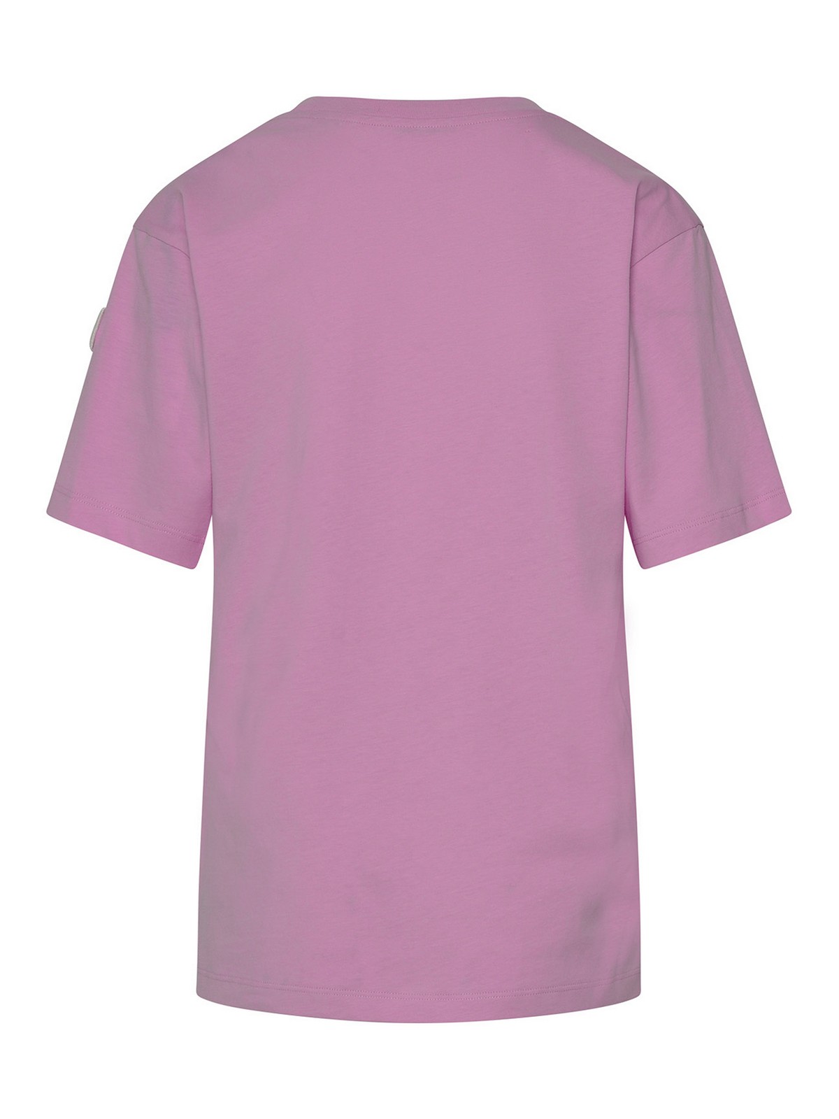 Shop Moncler Cotton T-shirt In Nude & Neutrals