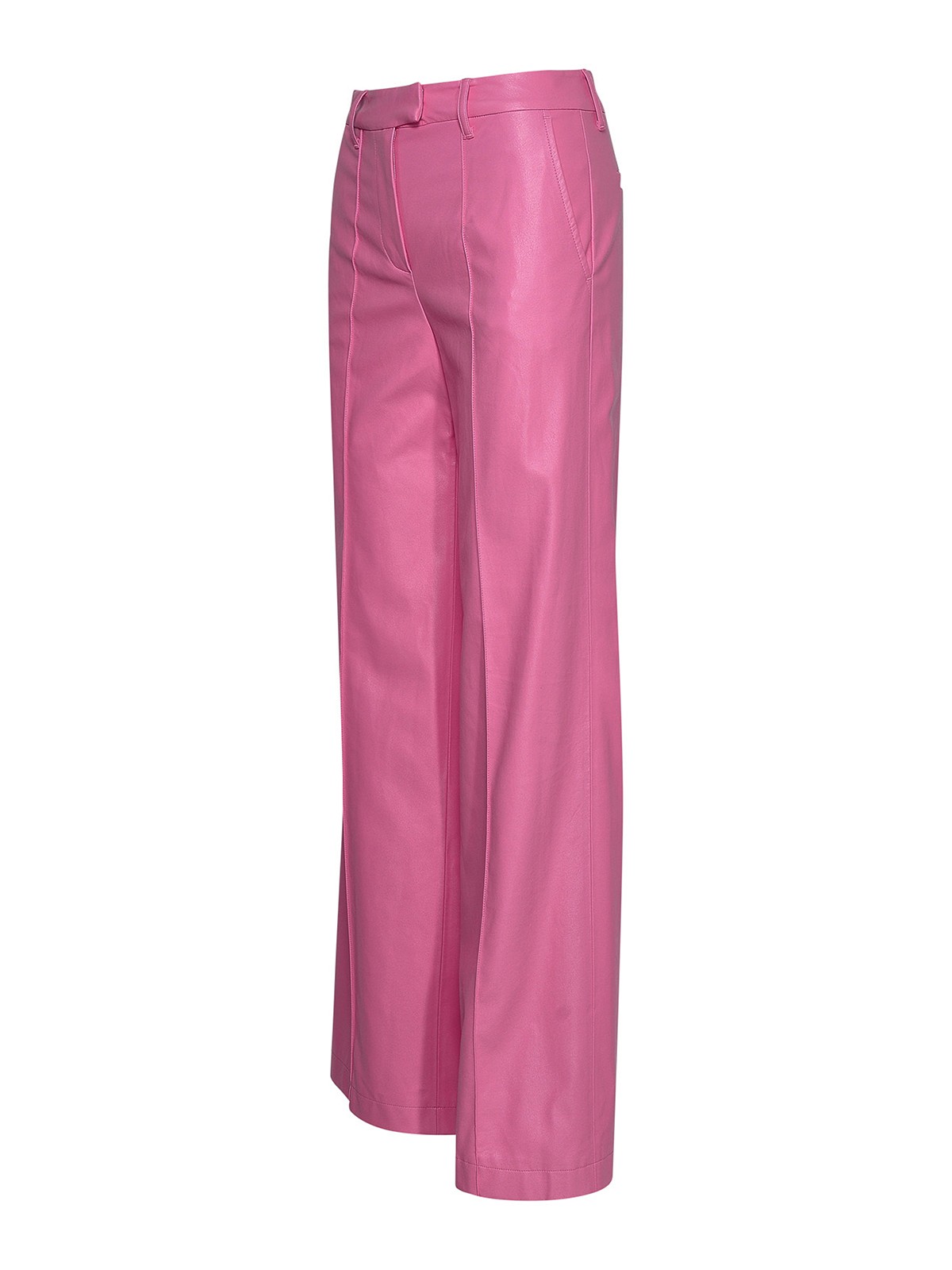Shop Stand Studio Mabel Trousers In Pink Polyurethane Blend In Nude & Neutrals