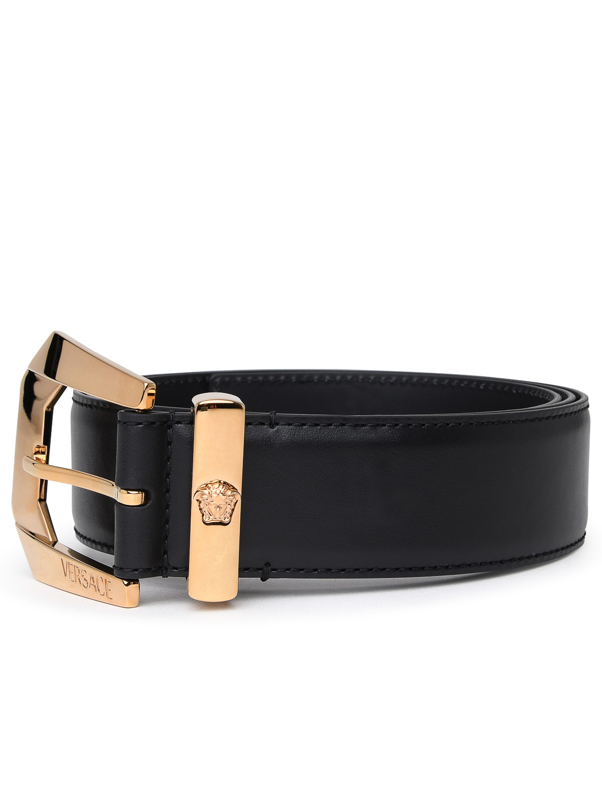 Belts Versace - Black leather belt - 1007024DVTP11B00V