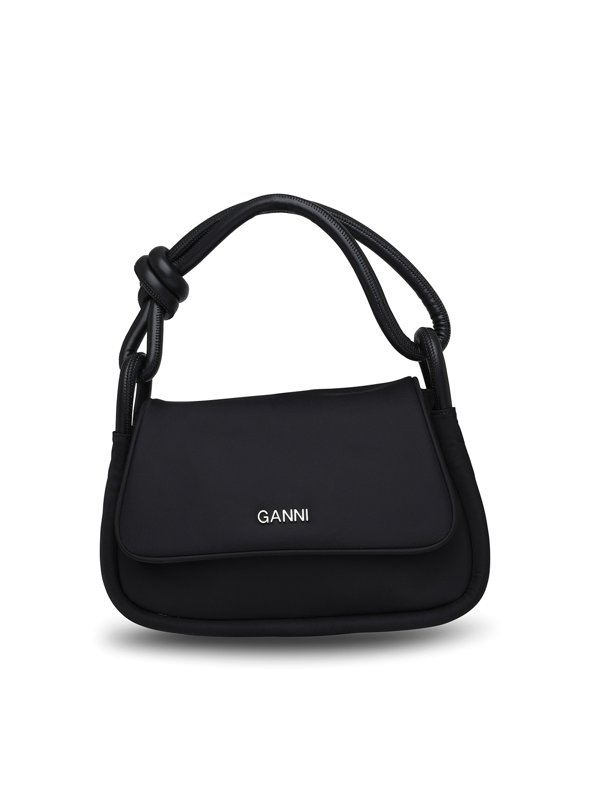 Shop Ganni Bag In Black Recycled Polyamide In Negro