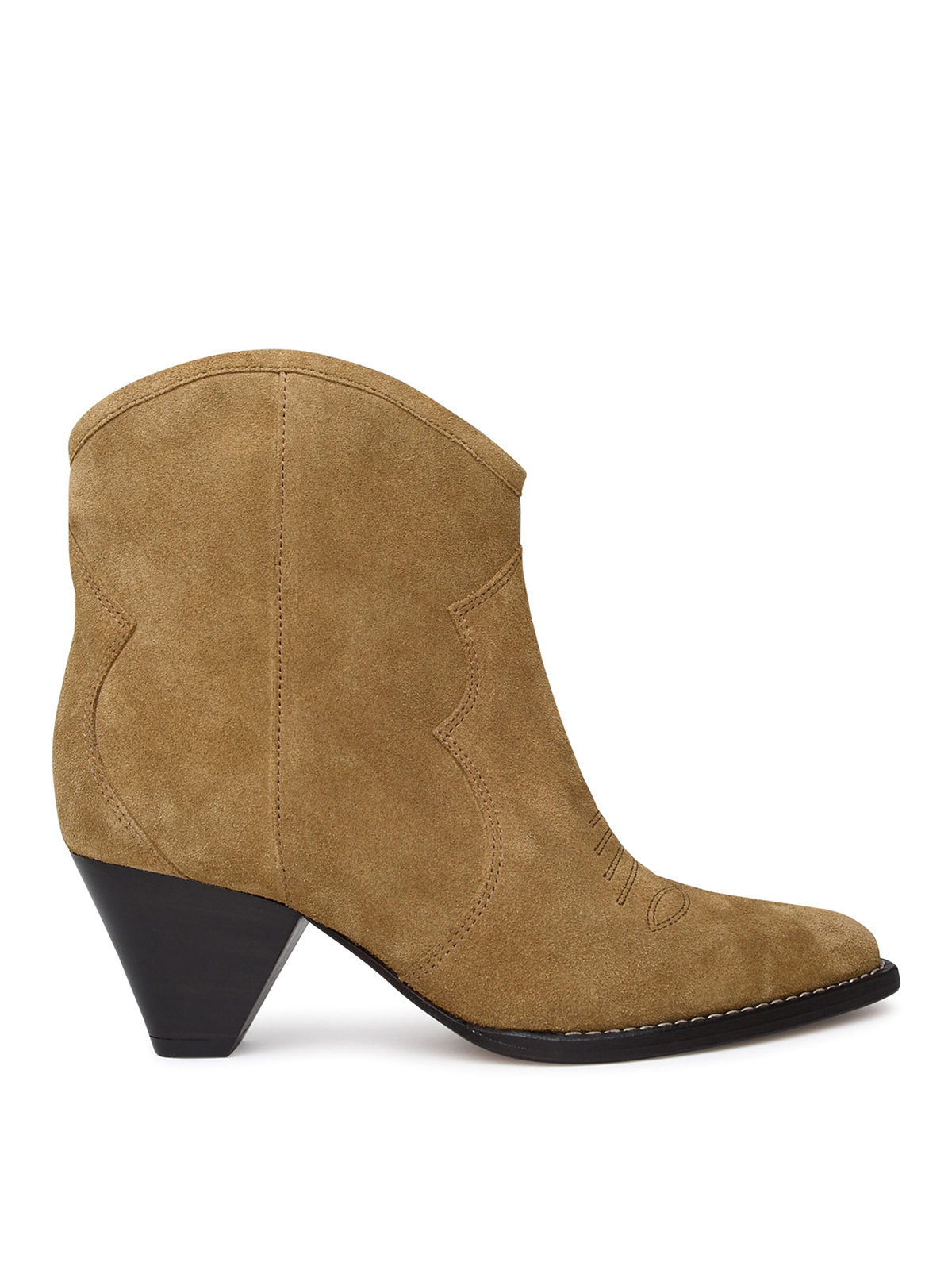 Shop Isabel Marant Darizo Ankle Boots In Beige Suede