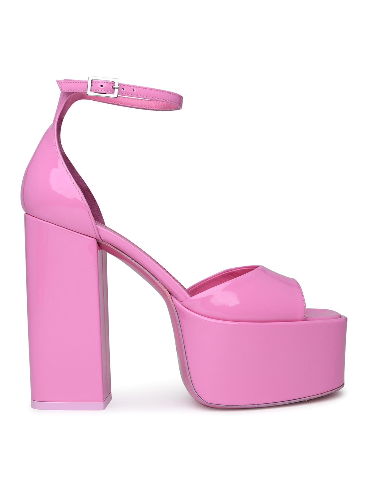 Paris Texas Tatiana Sandal In Pink Patent Leather In Nude & Neutrals